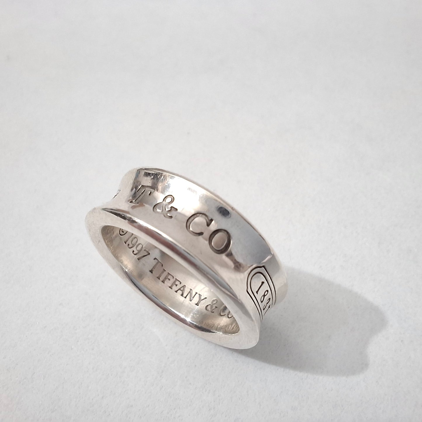 Vintage Tiffany & Co 1837 Band Ring in Hallmarked 925 Sterling Silver