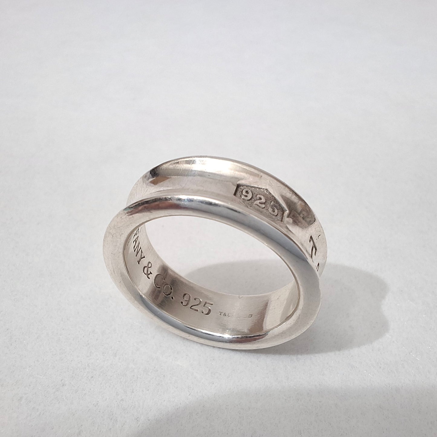 Vintage Tiffany & Co 1837 Band Ring in Hallmarked 925 Sterling Silver