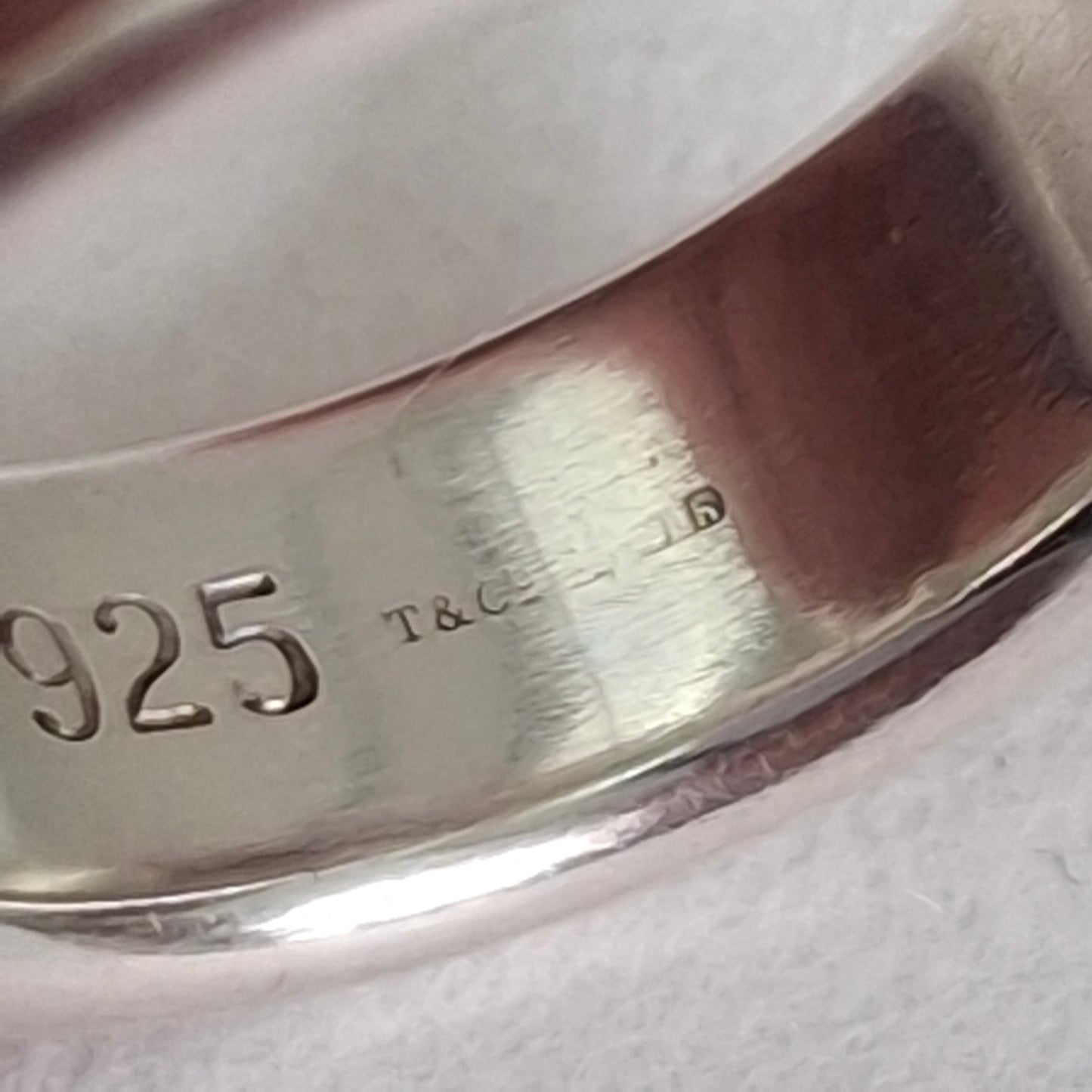 Vintage Tiffany & Co 1837 Band Ring in Hallmarked 925 Sterling Silver