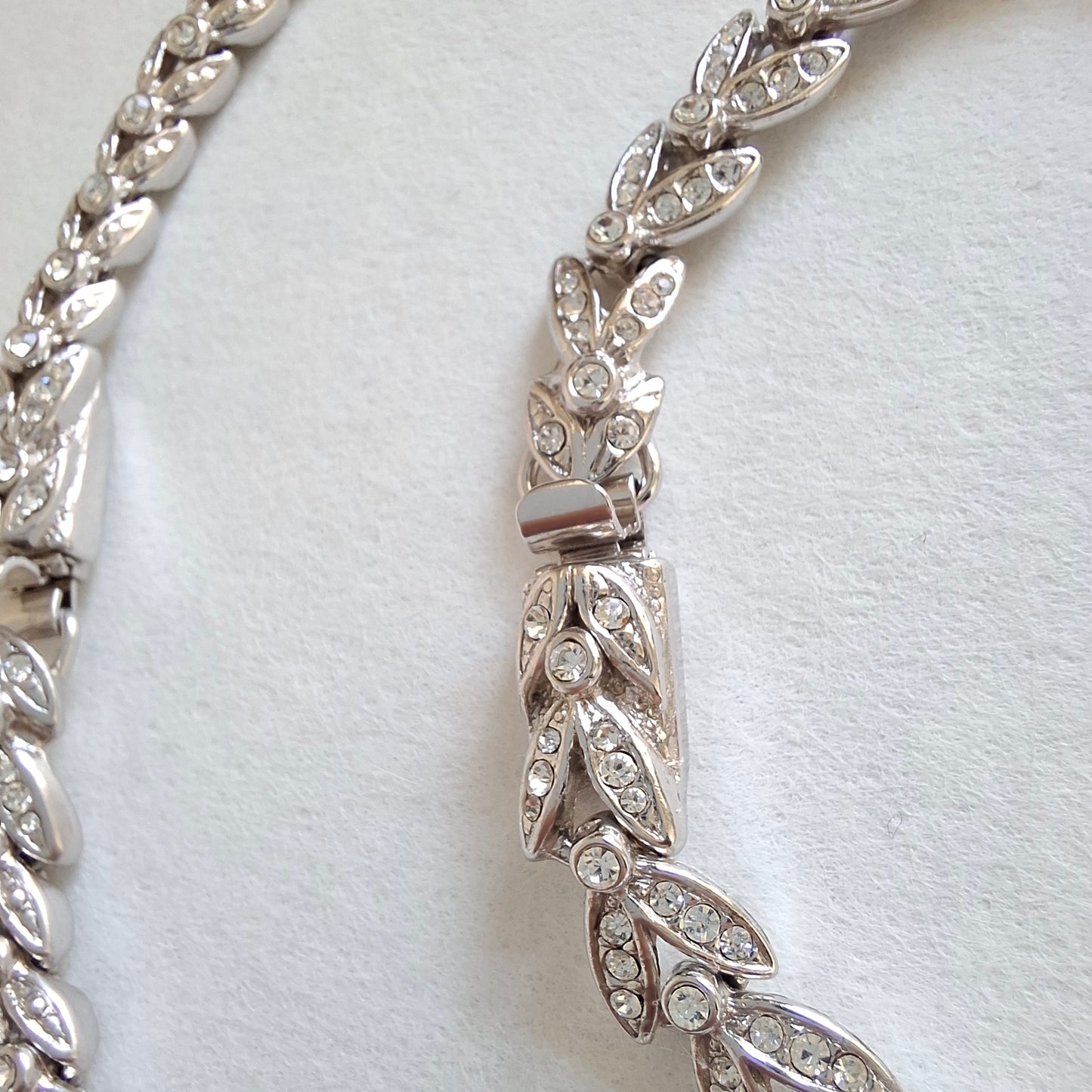 Vintage Attwood & Sawyer Clear Crystal Necklace Bracelet and Earrings Set