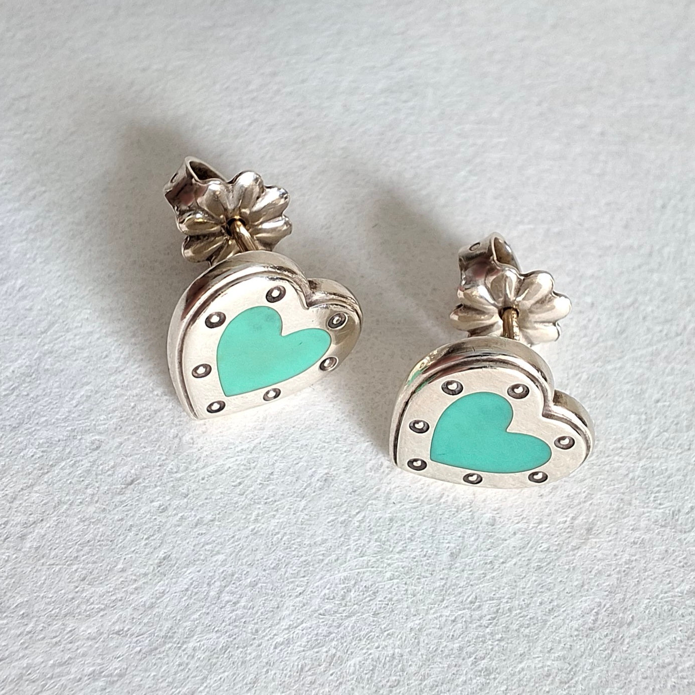 Tiffany Blue Return to Tiffany Love Heart Earrings in Sterling Silver