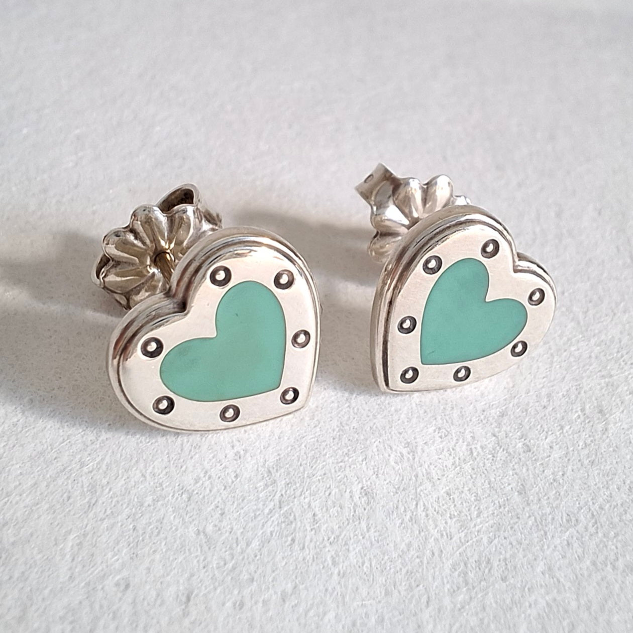 Tiffany Blue Return to Tiffany Love Heart Earrings in Sterling Silver