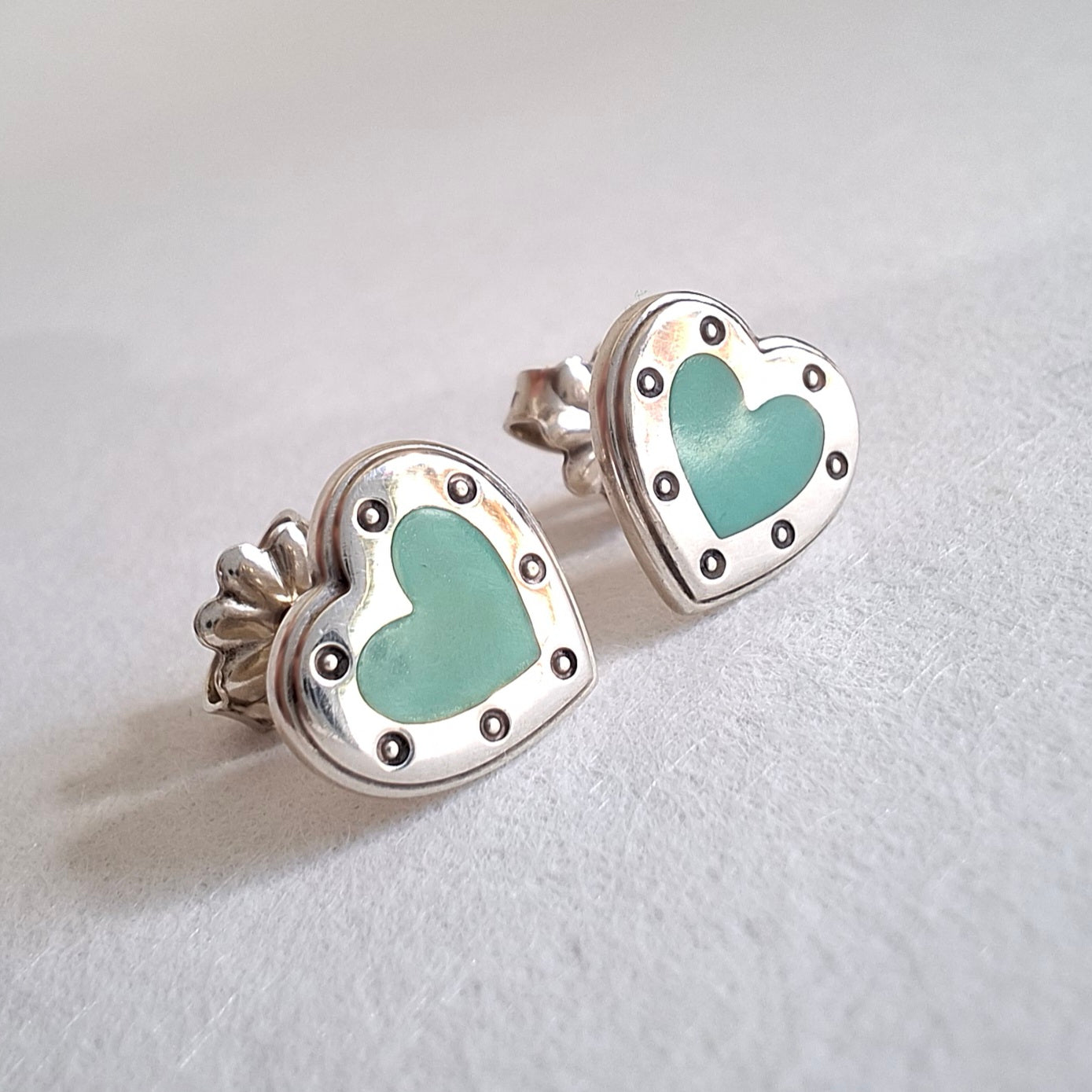 Tiffany Blue Return to Tiffany Love Heart Earrings in Sterling Silver