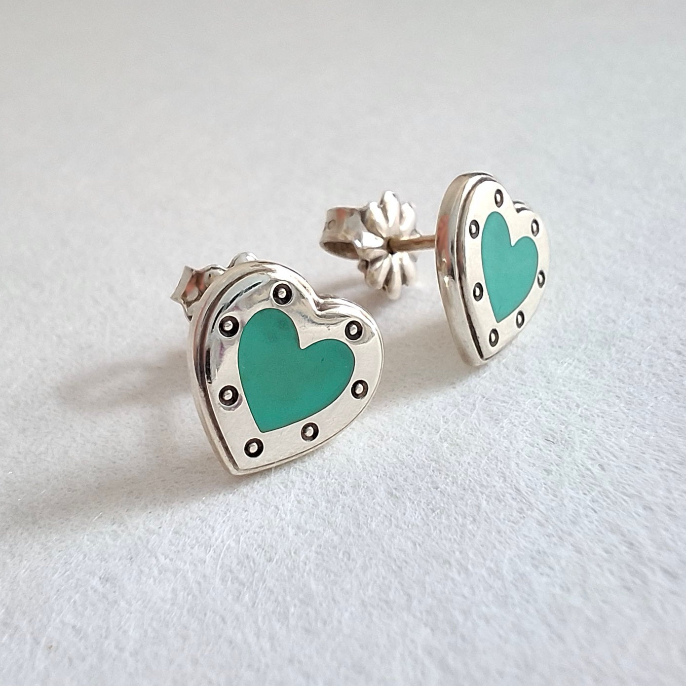 Tiffany Blue Return to Tiffany Love Heart Earrings in Sterling Silver