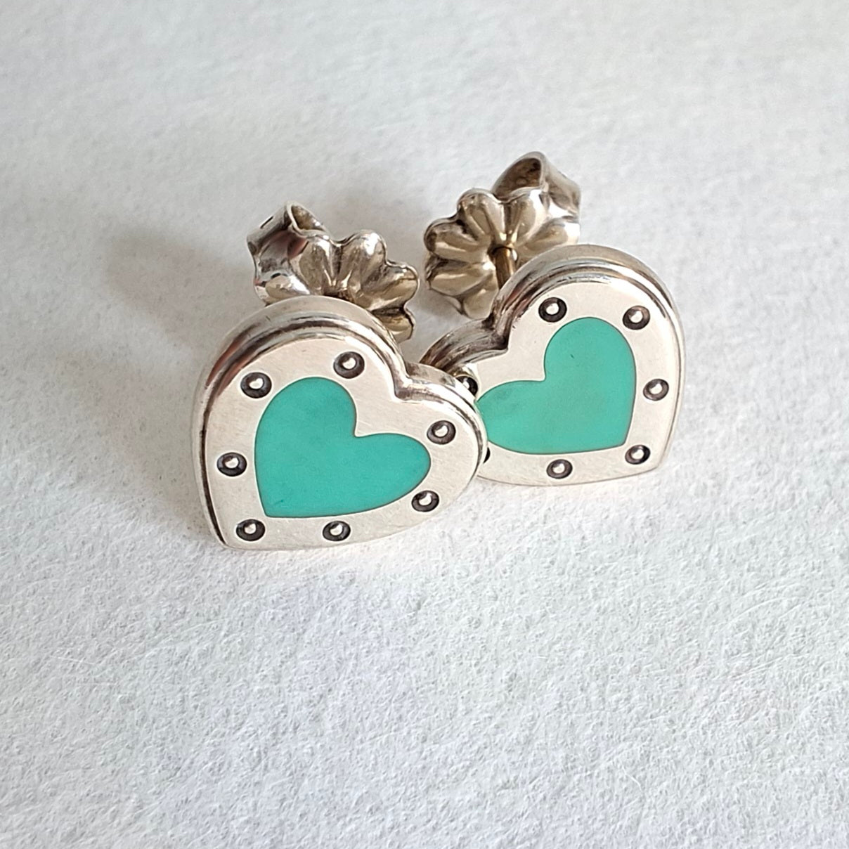 Tiffany Blue Return to Tiffany Love Heart Earrings in Sterling Silver
