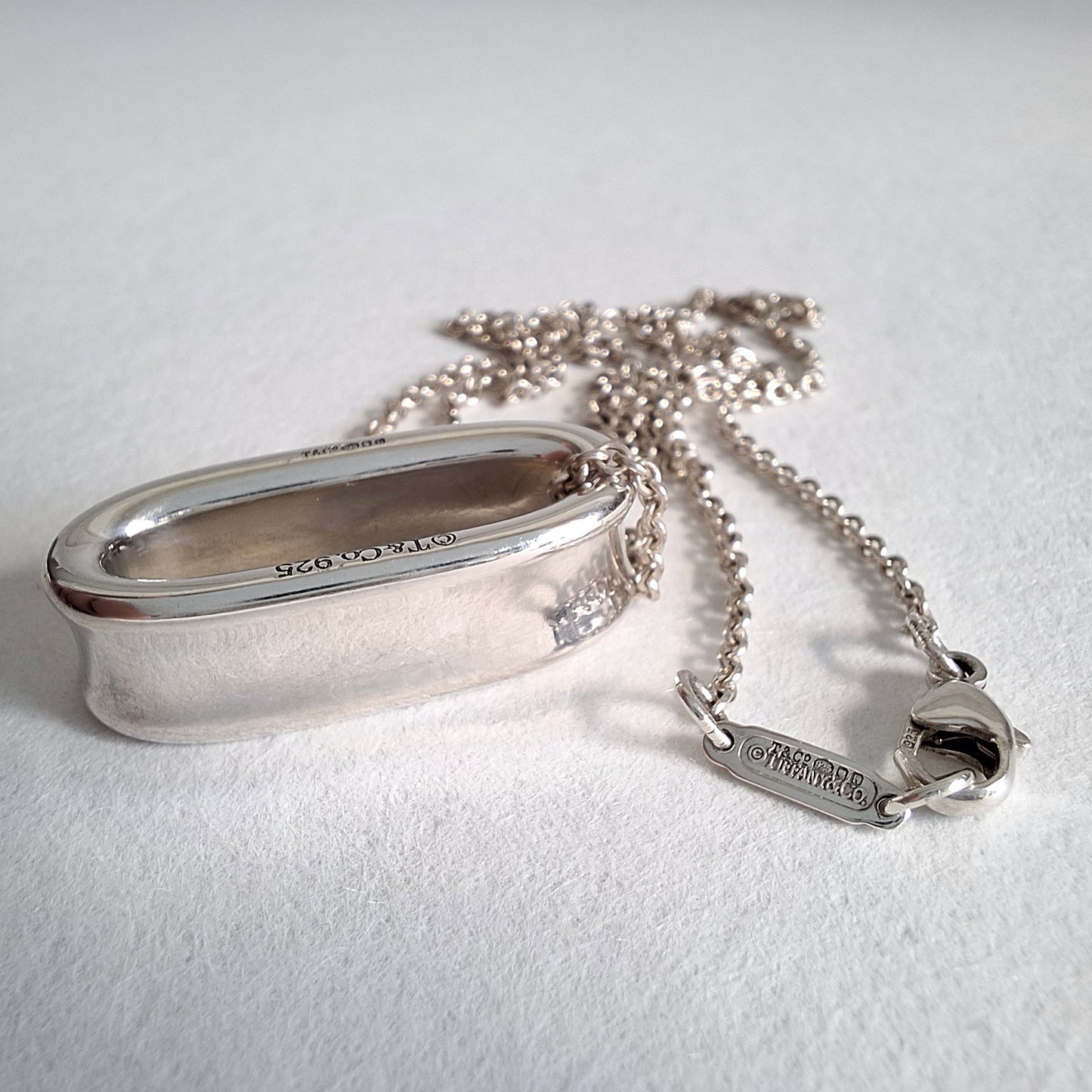Tiffany & Co 1837 Band Ring Necklace in Hallmarked Sterling Silver