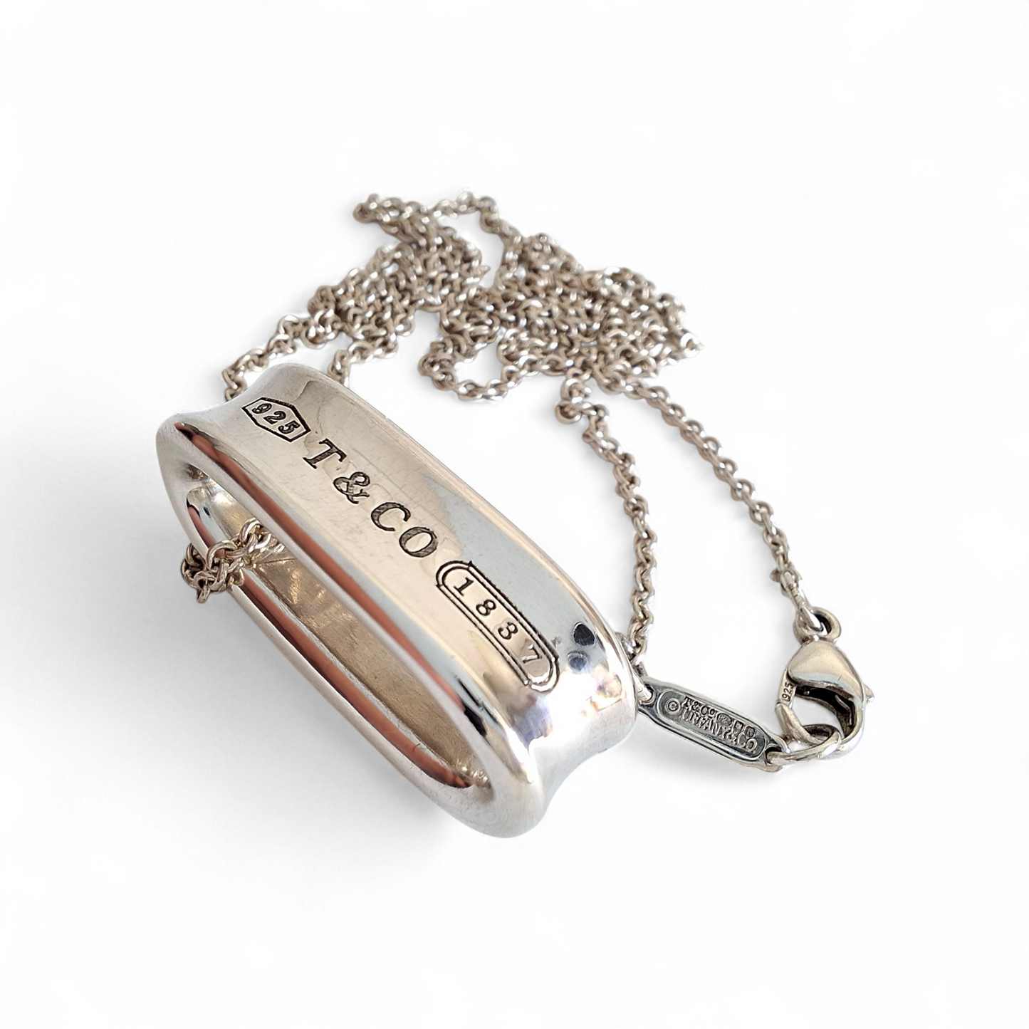 Tiffany & Co 1837 Band Ring Necklace in Hallmarked Sterling Silver