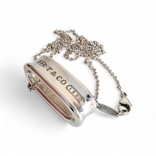Tiffany & Co 1837 Band Ring Necklace in Hallmarked Sterling Silver