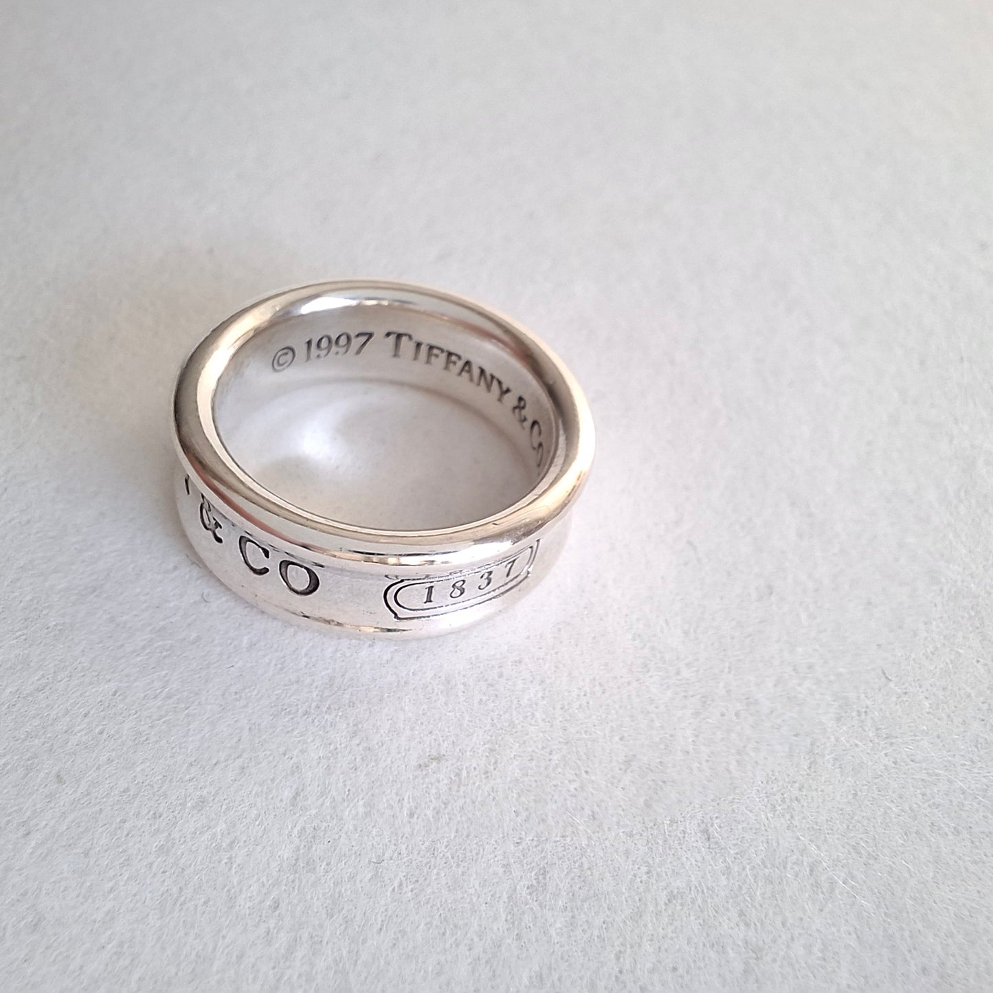 Vintage 1837 Medium Band Ring by Tiffany & Co. in Hallmarked Sterling Silver