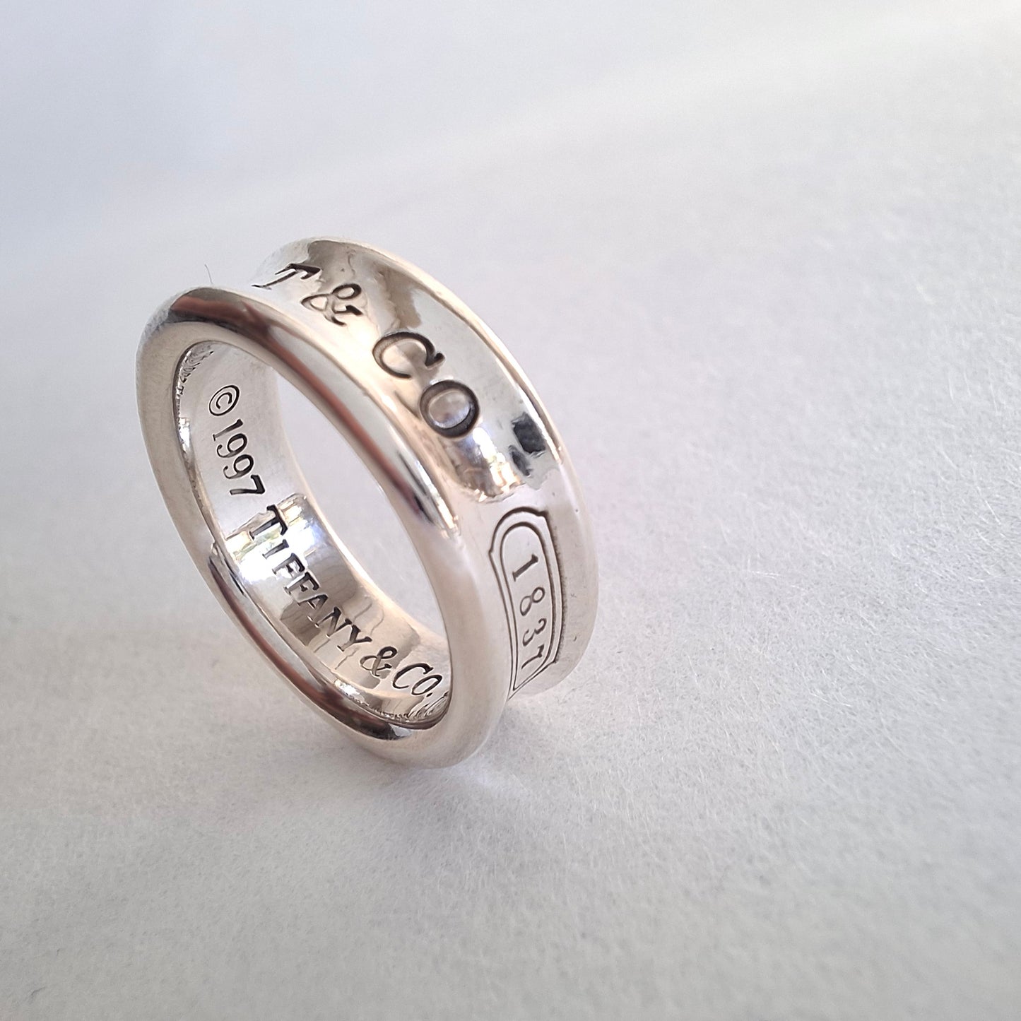 Vintage 1837 Medium Band Ring by Tiffany & Co. in Hallmarked Sterling Silver
