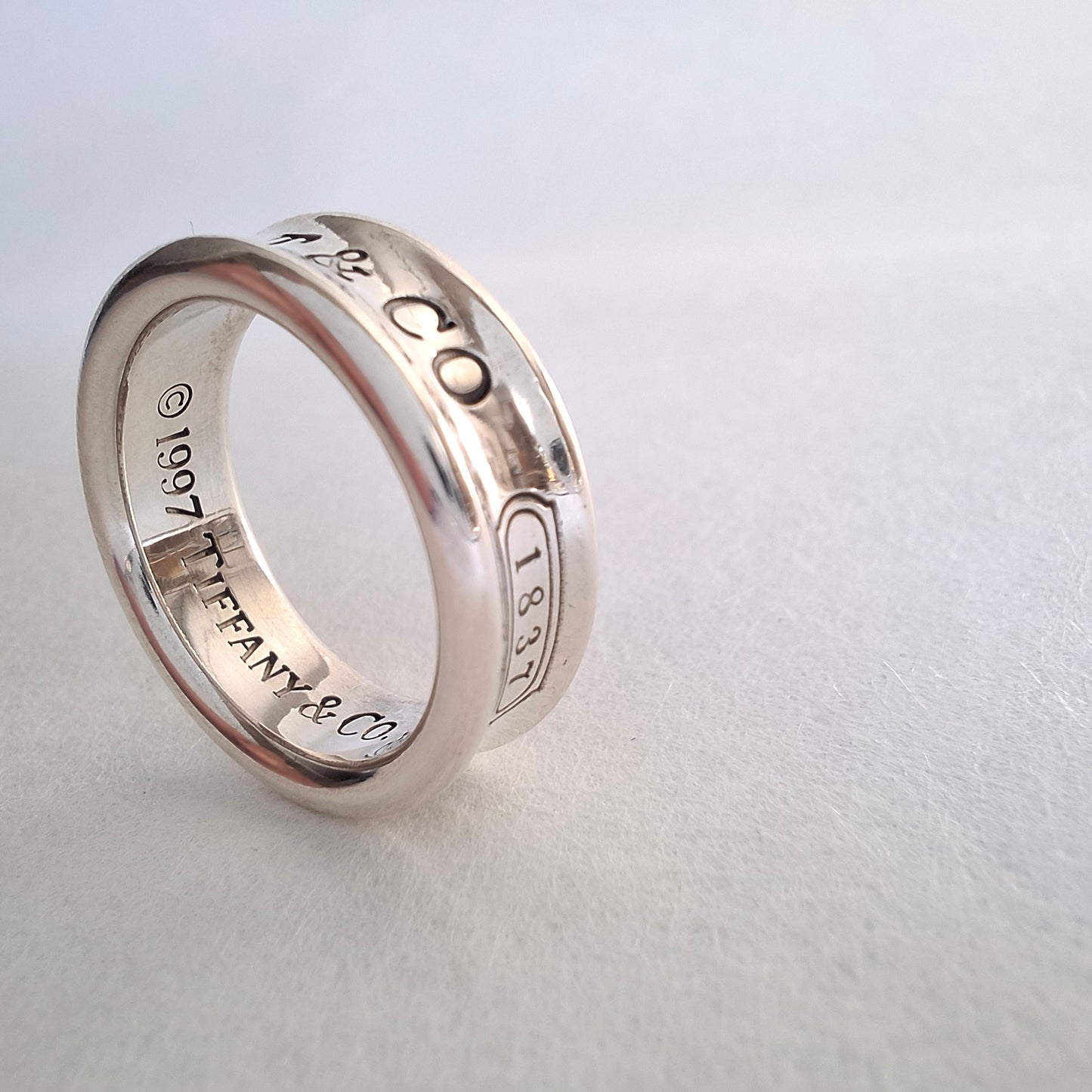 Vintage 1837 Medium Band Ring by Tiffany & Co. in Hallmarked Sterling Silver