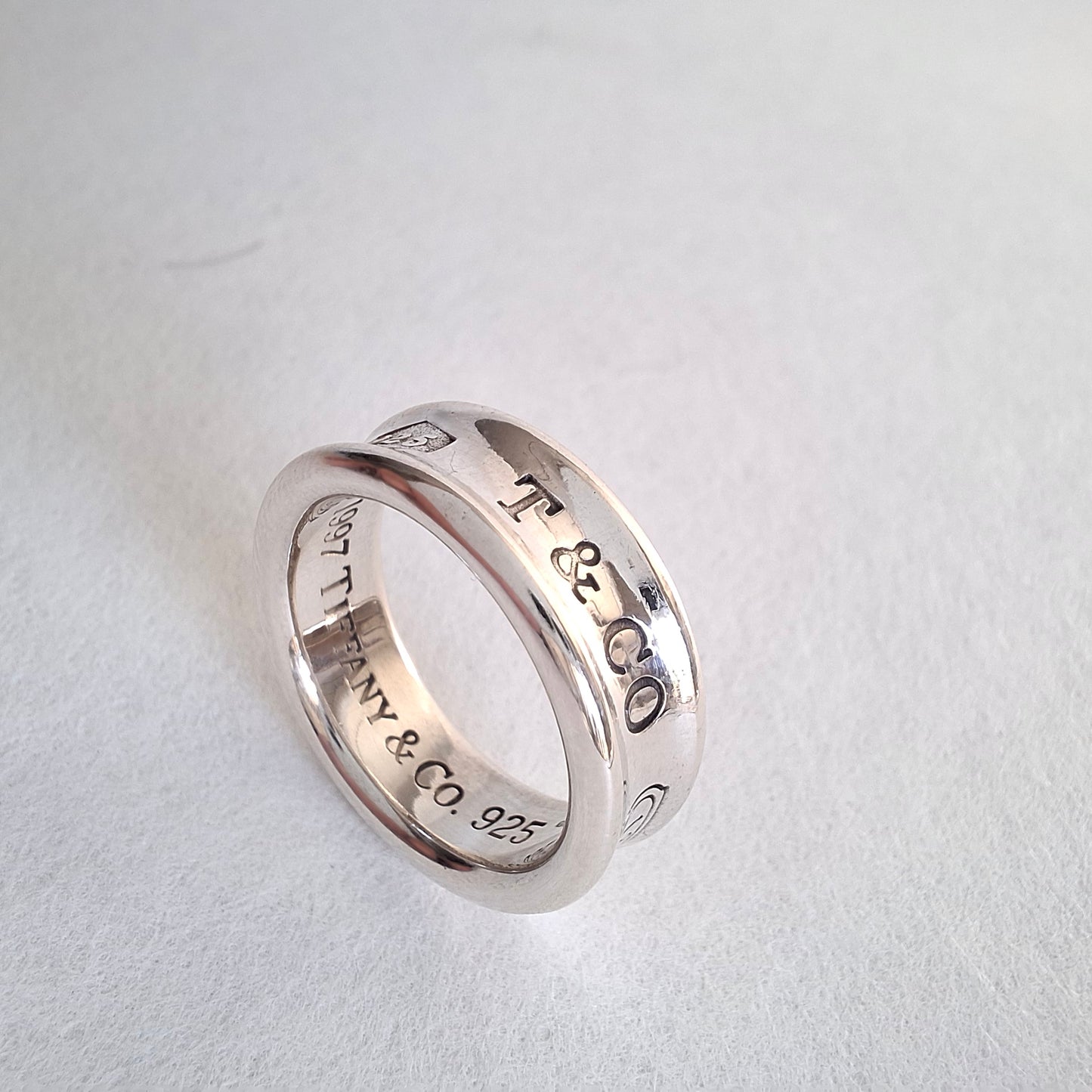 Vintage 1837 Medium Band Ring by Tiffany & Co. in Hallmarked Sterling Silver
