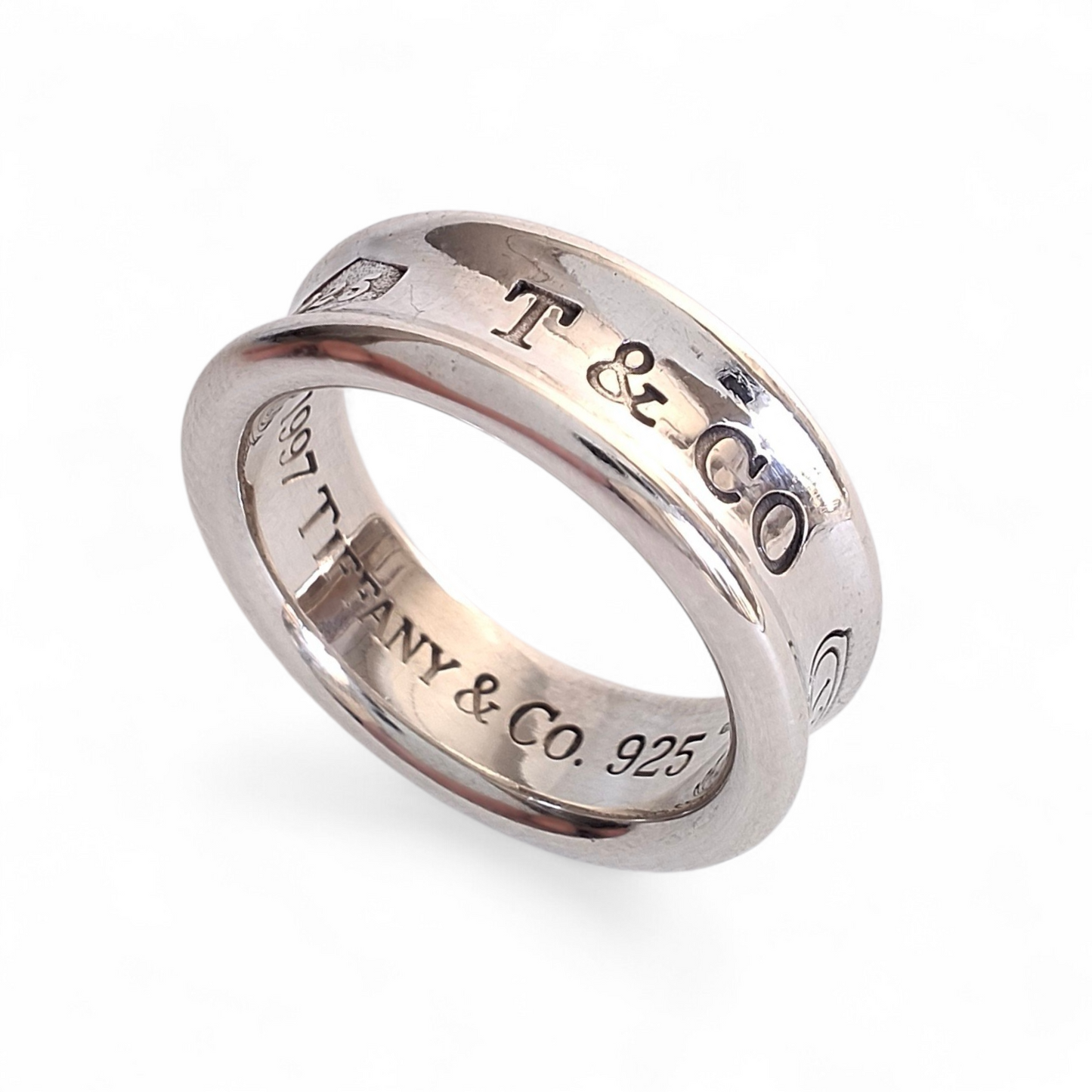 Vintage 1837 Medium Band Ring by Tiffany & Co. in Hallmarked Sterling Silver