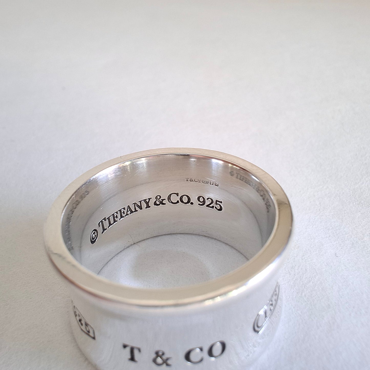 Vintage Tiffany & Co 1837 Wide Band Ring in Sterling Silver