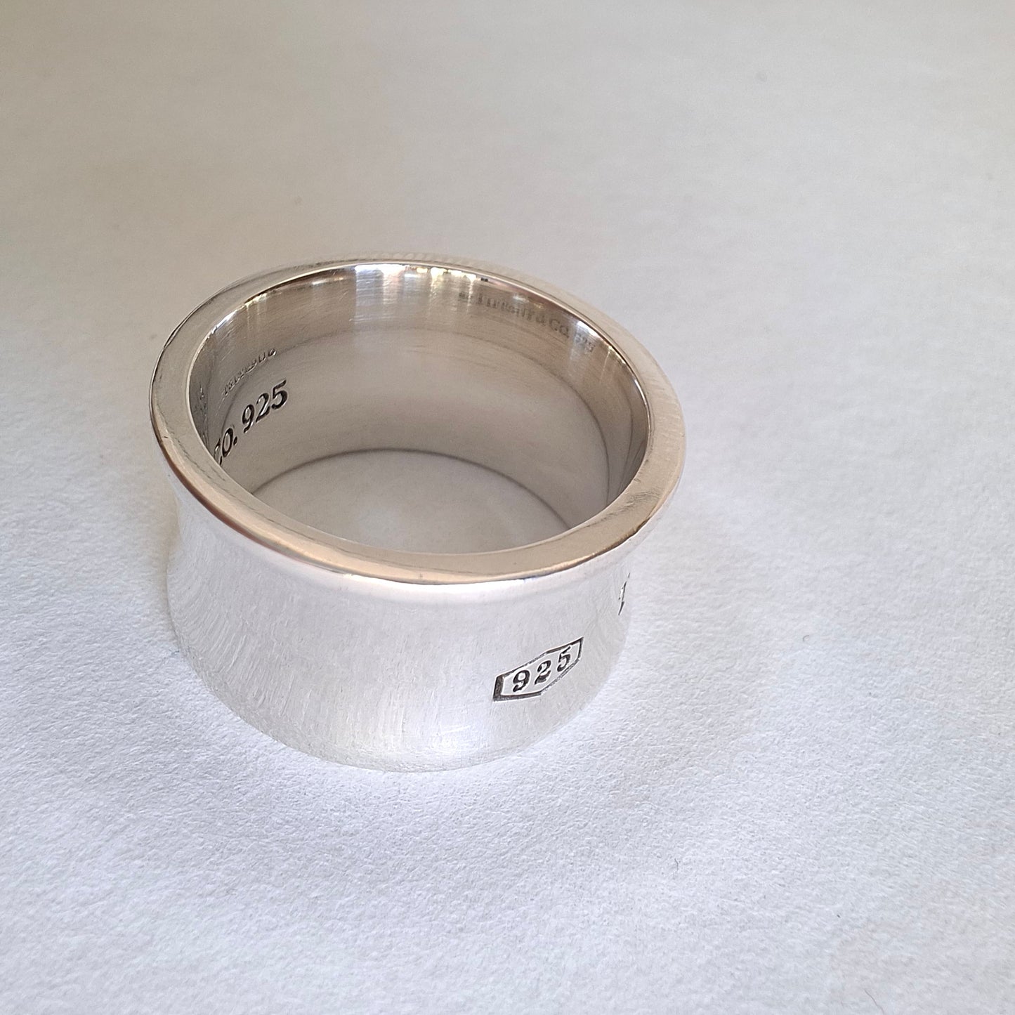 Vintage Tiffany & Co 1837 Wide Band Ring in Sterling Silver
