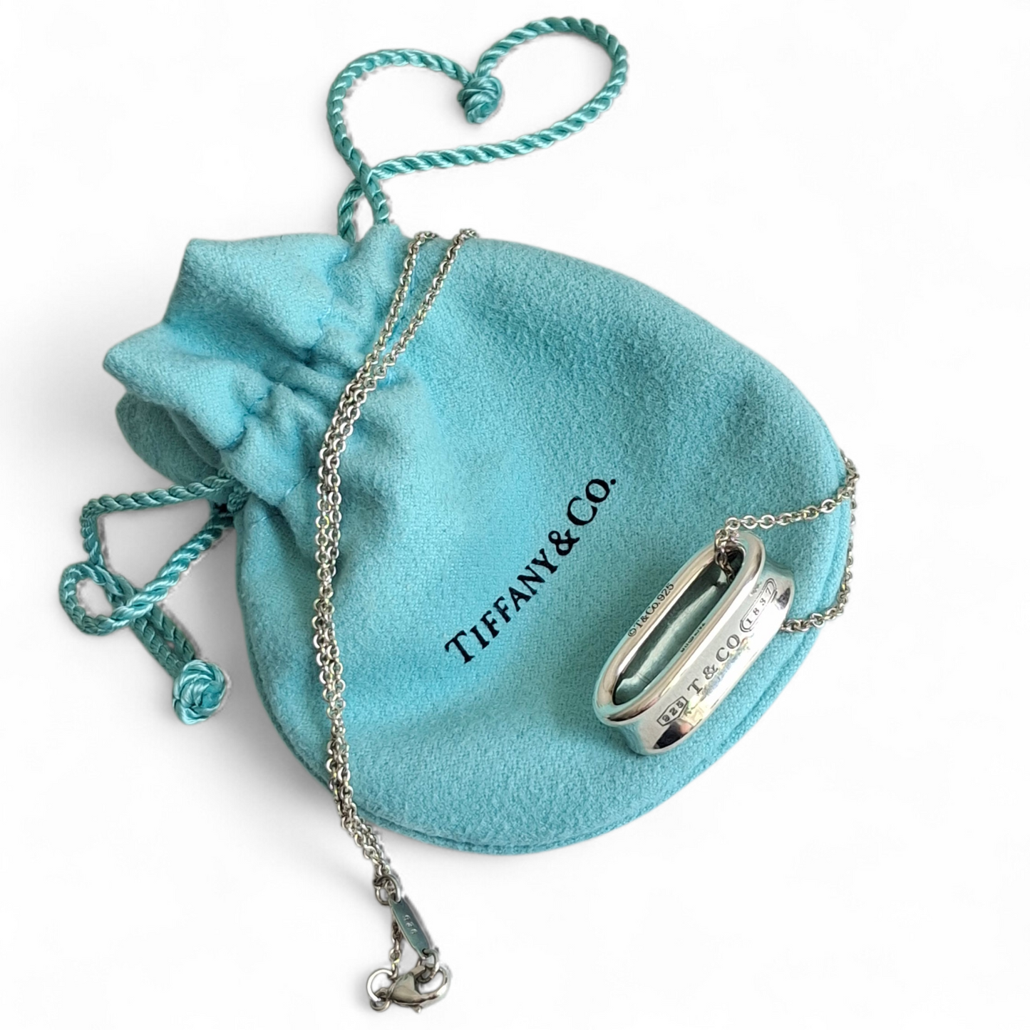 Tiffany & Co 1837 Band Ring Necklace in Hallmarked Sterling Silver