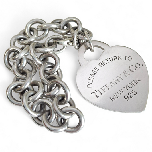 Vintage Return to Tiffany & Co Ultra XL Heart Tag Bracelet in Hallmarked  Sterling Silver