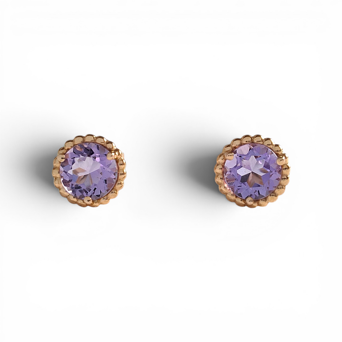 Tiffany & Co 18k Gold Purple Amethyst Sparkler Earrings