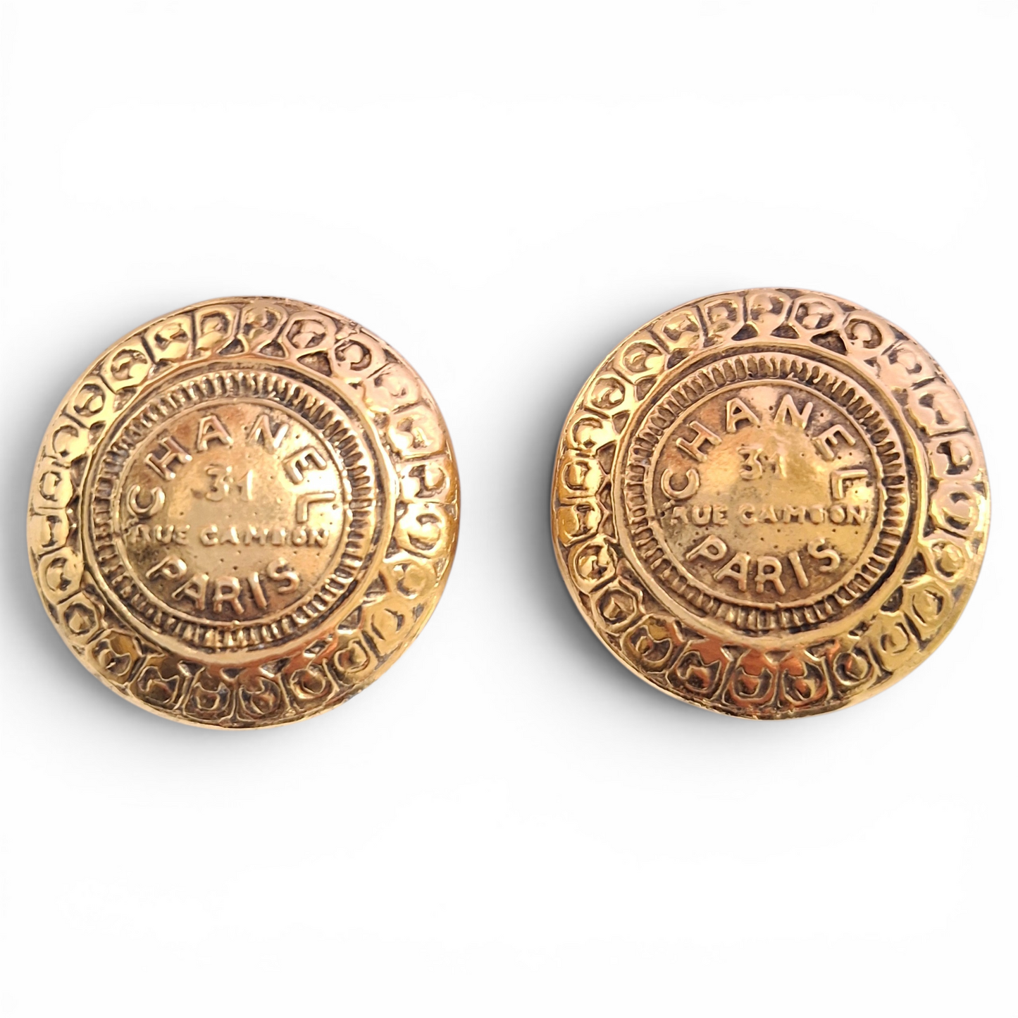 Vintage 31 Rue Cambon Paris Earrings by Chanel