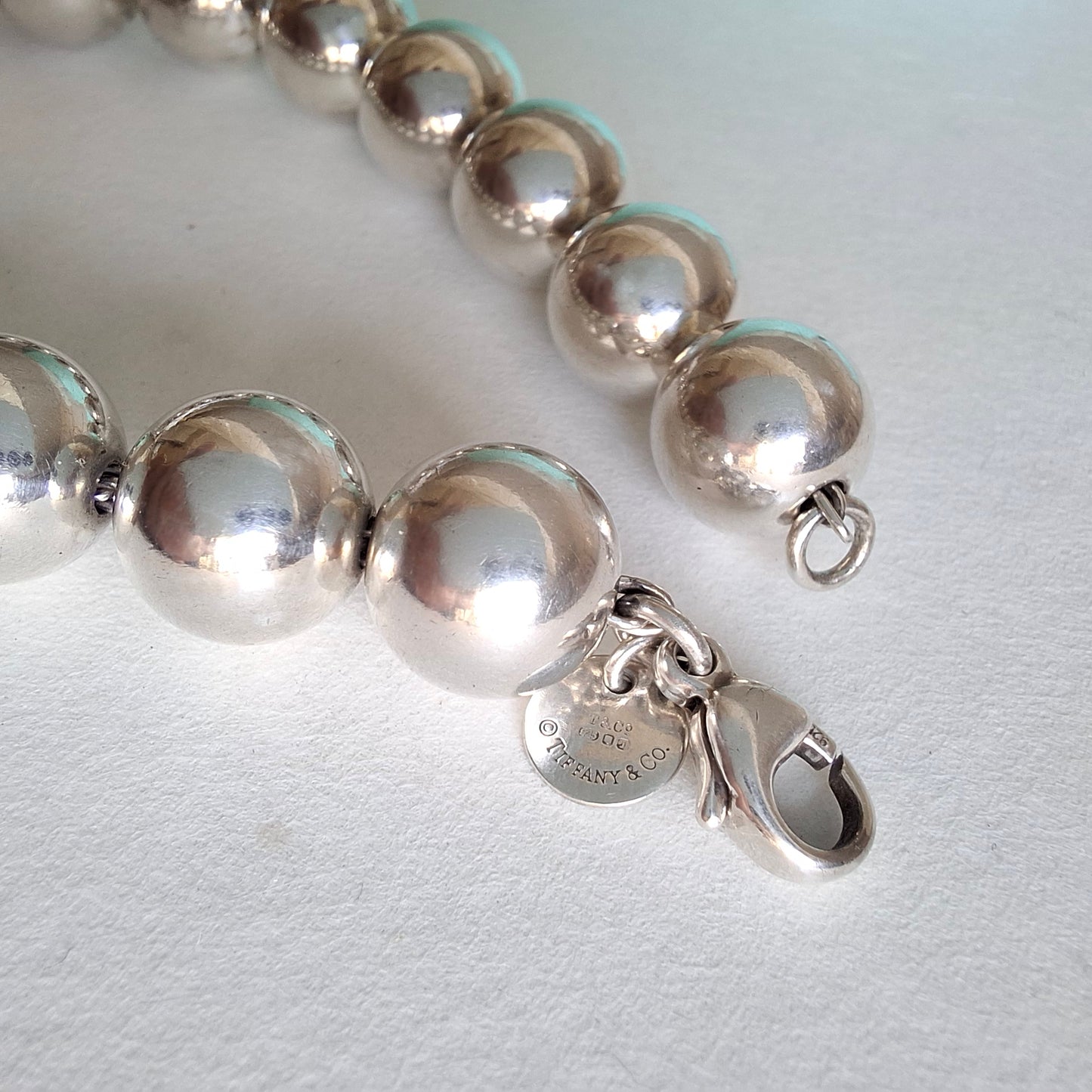 Vintage Tiffany & Co HardWear 10mm Bead Bracelet in Hallmarked 925 Sterling Silver