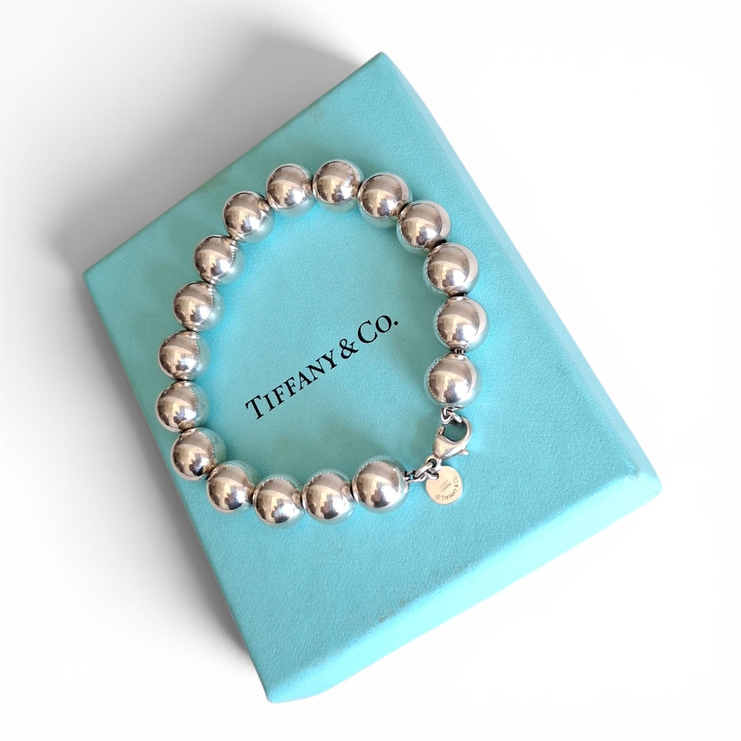Vintage Tiffany & Co HardWear 10mm Bead Bracelet in Hallmarked 925 Sterling Silver