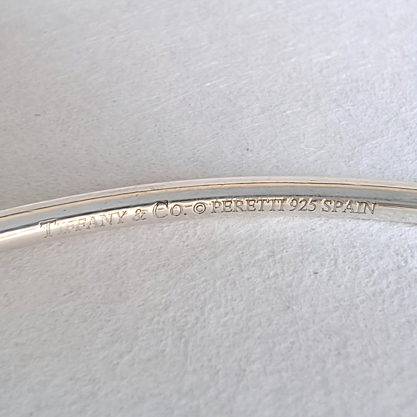 Vintage Elsa Peretti Double Open Heart Bangle Bracelet in Hallmarked 925 Sterling Silver