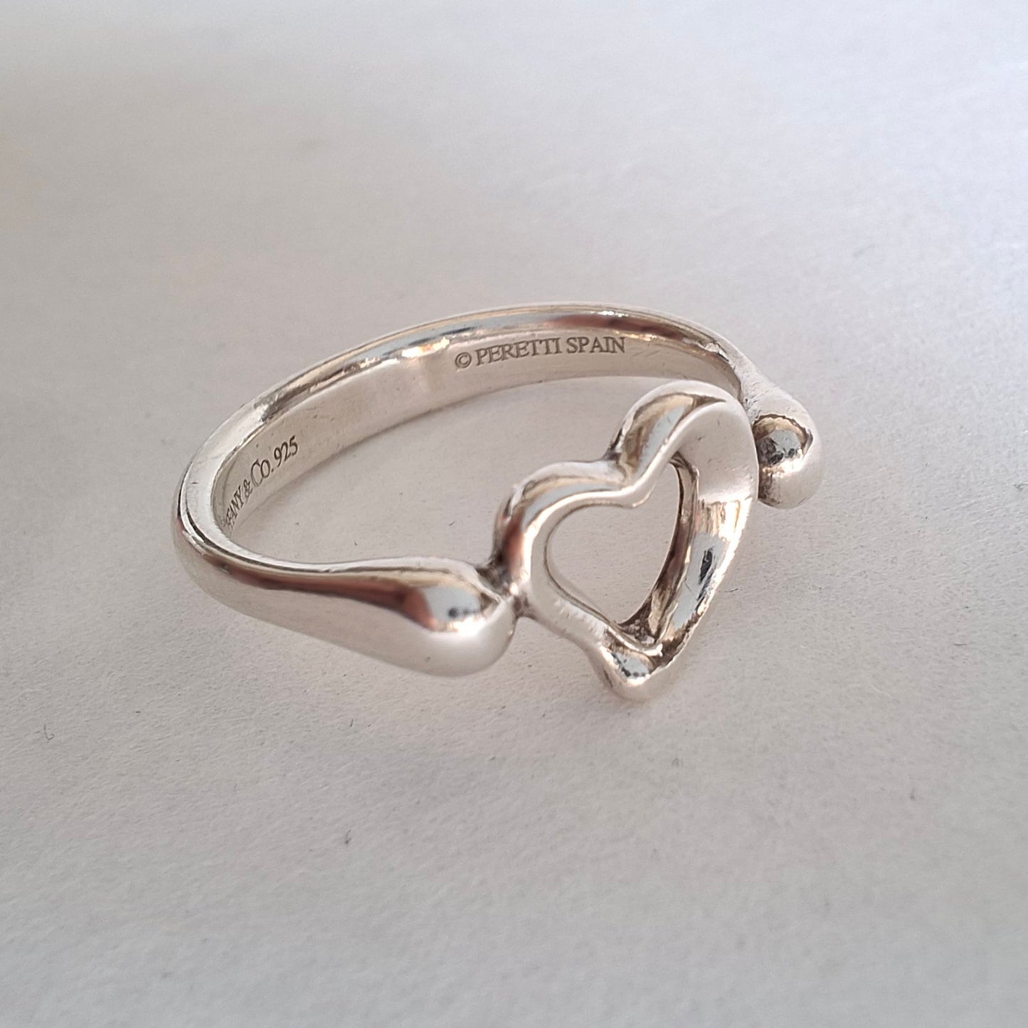 Vintage Elsa Peretti Open Heart Ring in 925 Sterling Silver