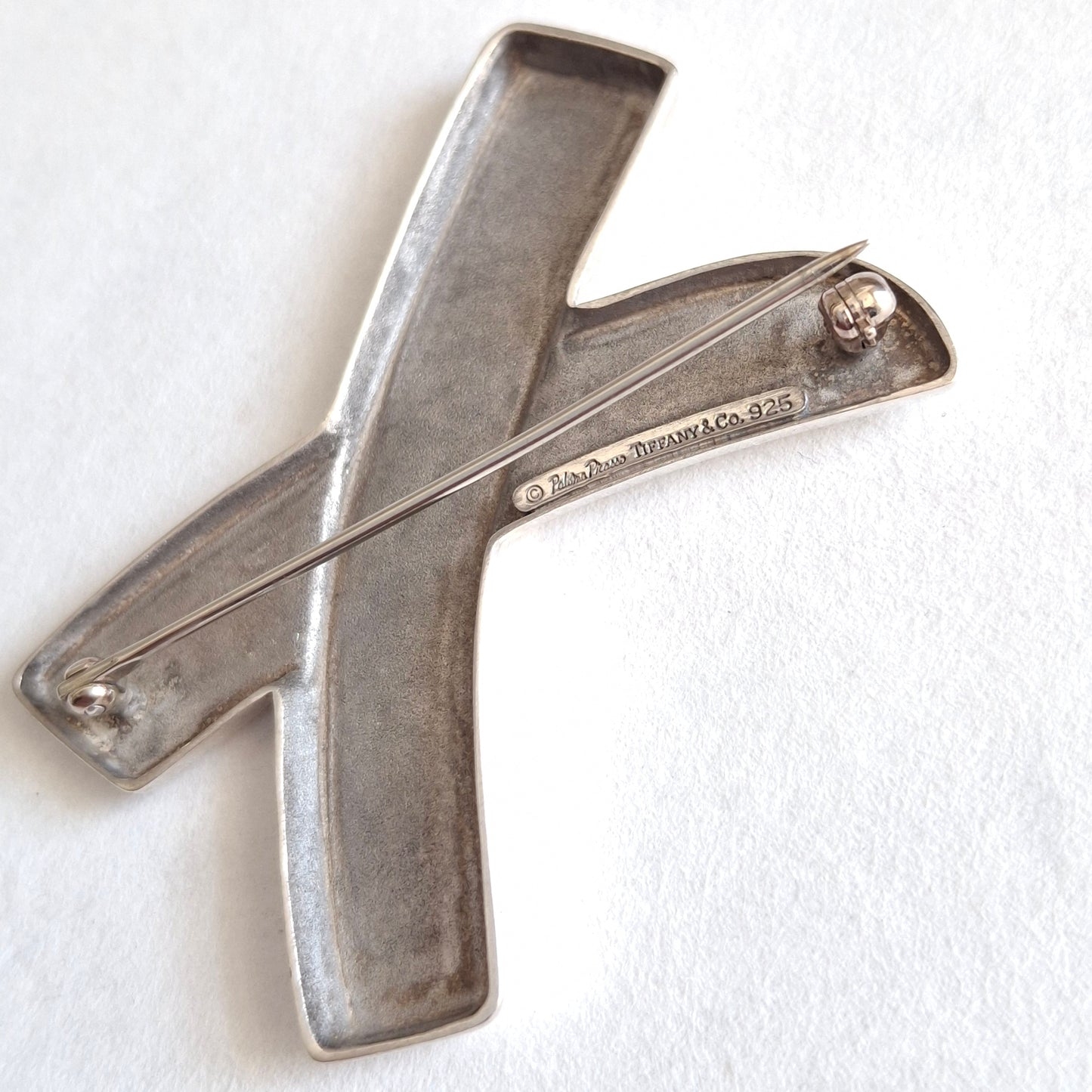 Vintage Paloma Picasso Graffiti X Pin Brooch in Hallmarked 925 Sterling Silver