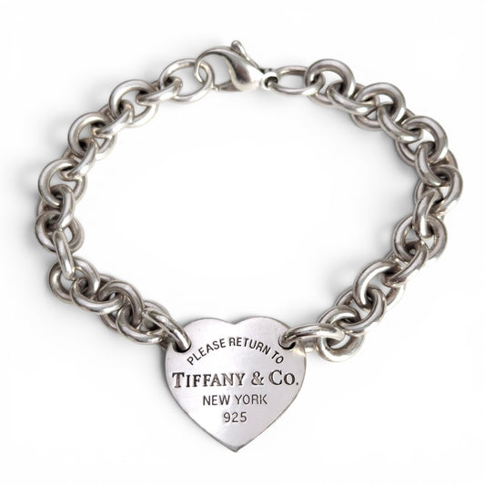 Vintage Return to Tiffany Heart Tag Bracelet in Hallmarked Sterling Silver