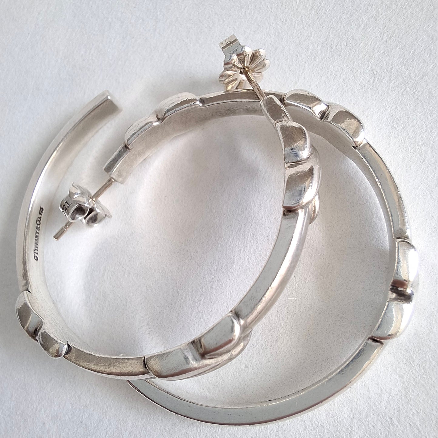 Tiffany & Co Signature X Hoop Earrings in 925 Sterling Silver