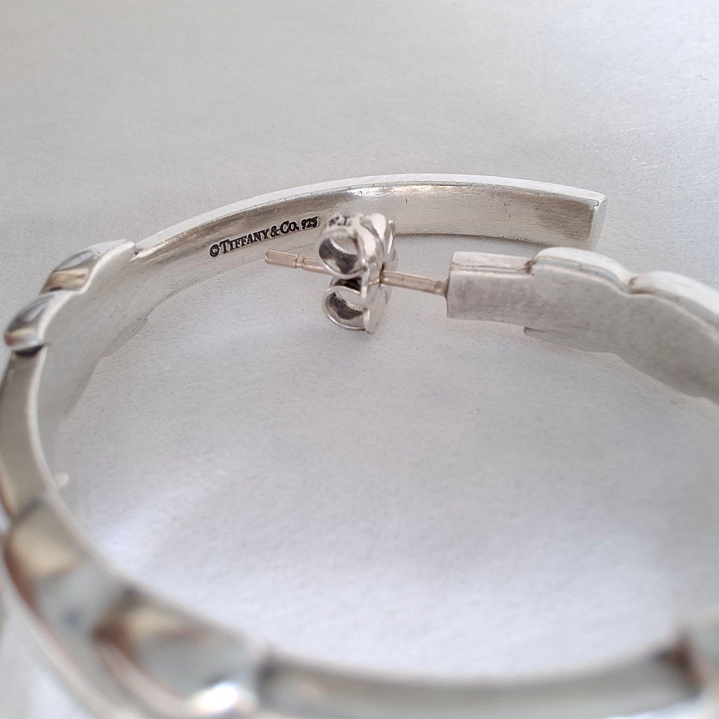 Tiffany & Co Signature X Hoop Earrings in 925 Sterling Silver