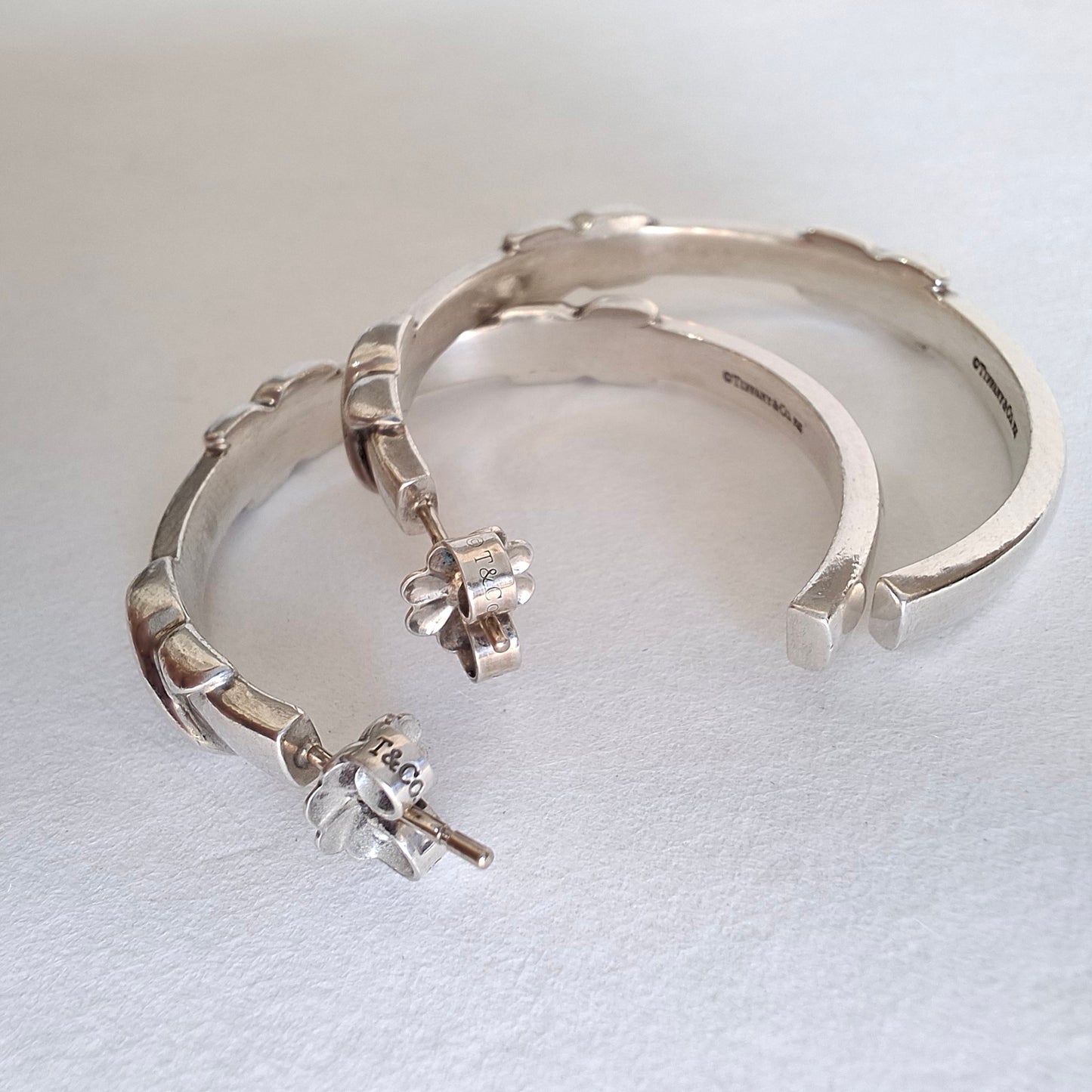 Tiffany & Co Signature X Hoop Earrings in 925 Sterling Silver