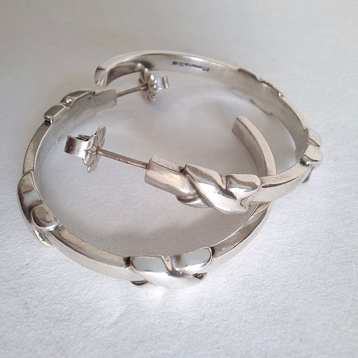 Tiffany & Co Signature X Hoop Earrings in 925 Sterling Silver