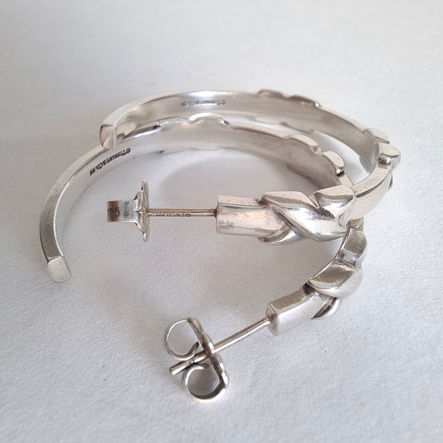 Tiffany & Co Signature X Hoop Earrings in 925 Sterling Silver