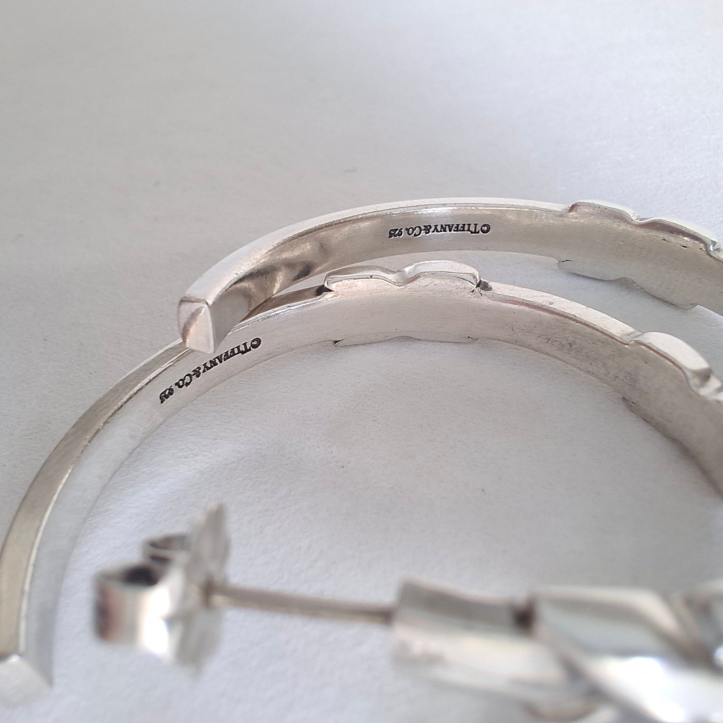 Tiffany & Co Signature X Hoop Earrings in 925 Sterling Silver