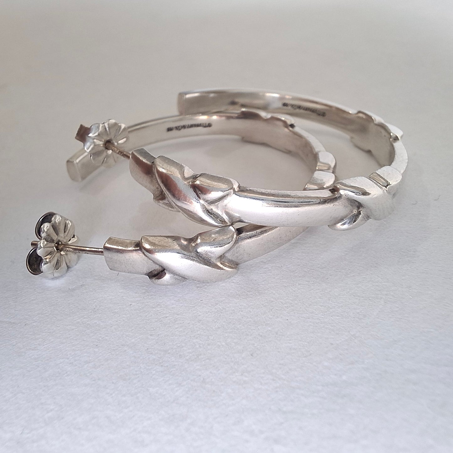 Tiffany & Co Signature X Hoop Earrings in 925 Sterling Silver