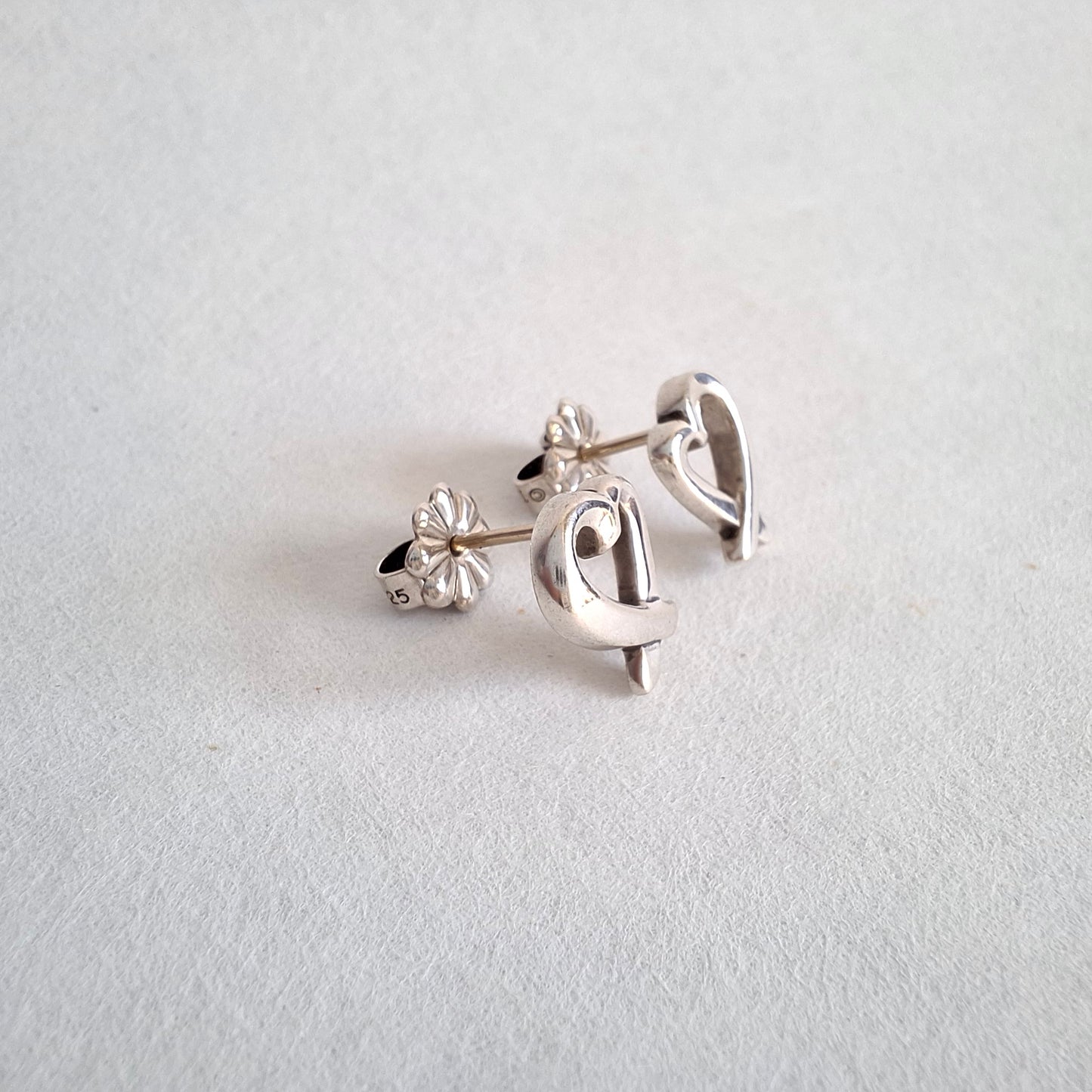Tiffany & Co Paloma Picasso Loving Heart Earrings in 925 Sterling Silver