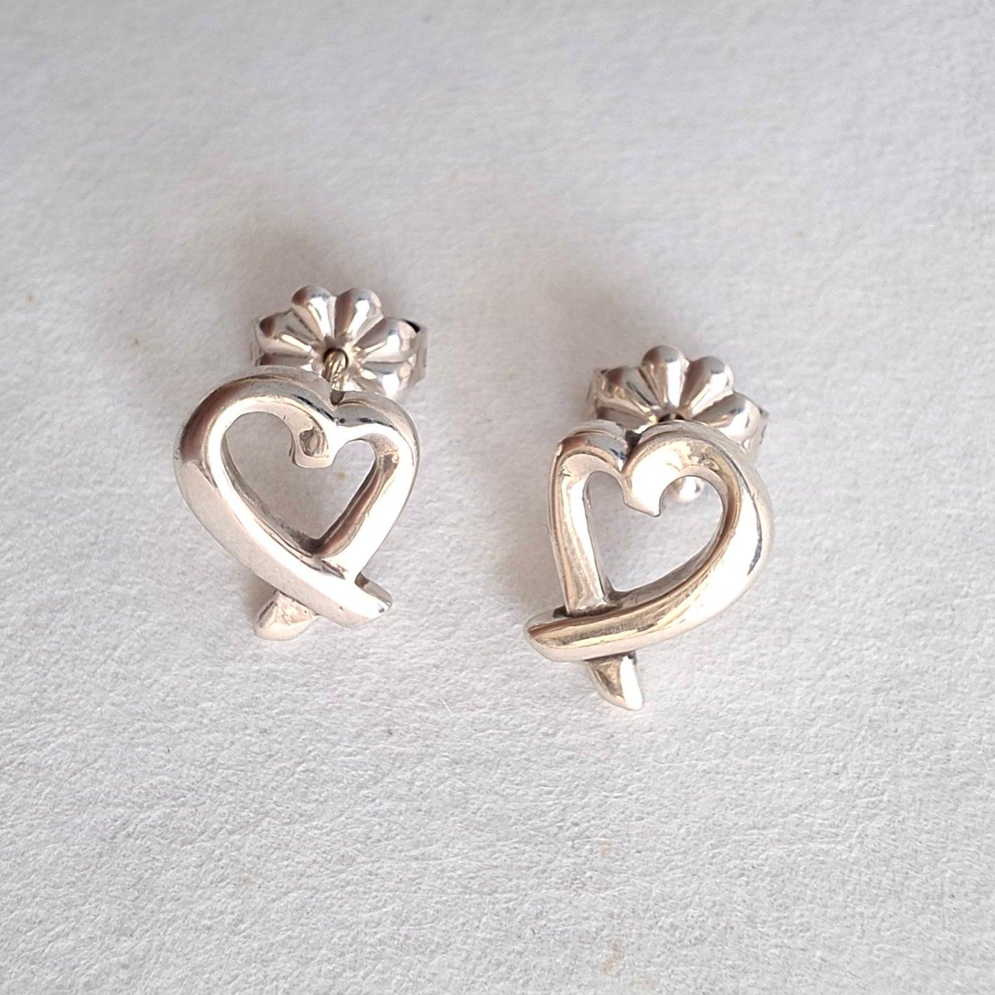 Tiffany & Co Paloma Picasso Loving Heart Earrings in 925 Sterling Silver