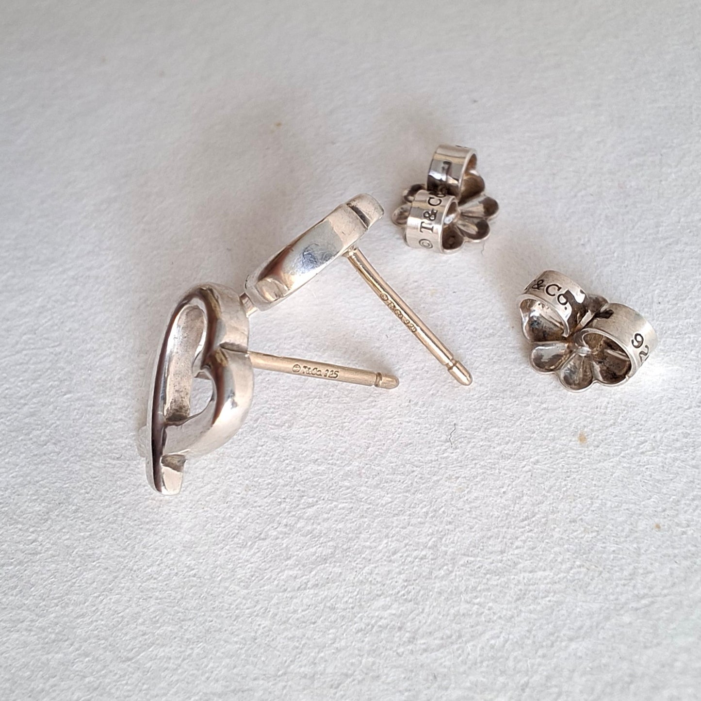 Tiffany & Co Paloma Picasso Loving Heart Earrings in 925 Sterling Silver