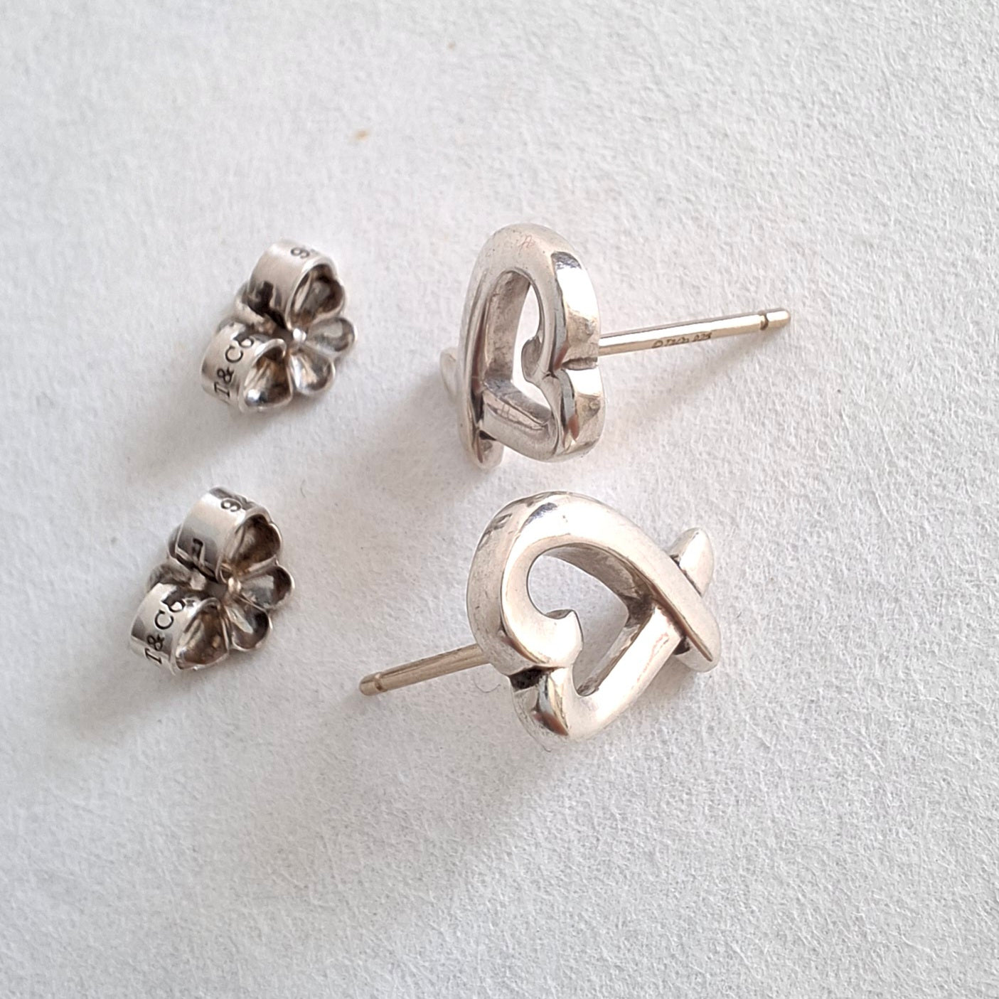 Tiffany & Co Paloma Picasso Loving Heart Earrings in 925 Sterling Silver
