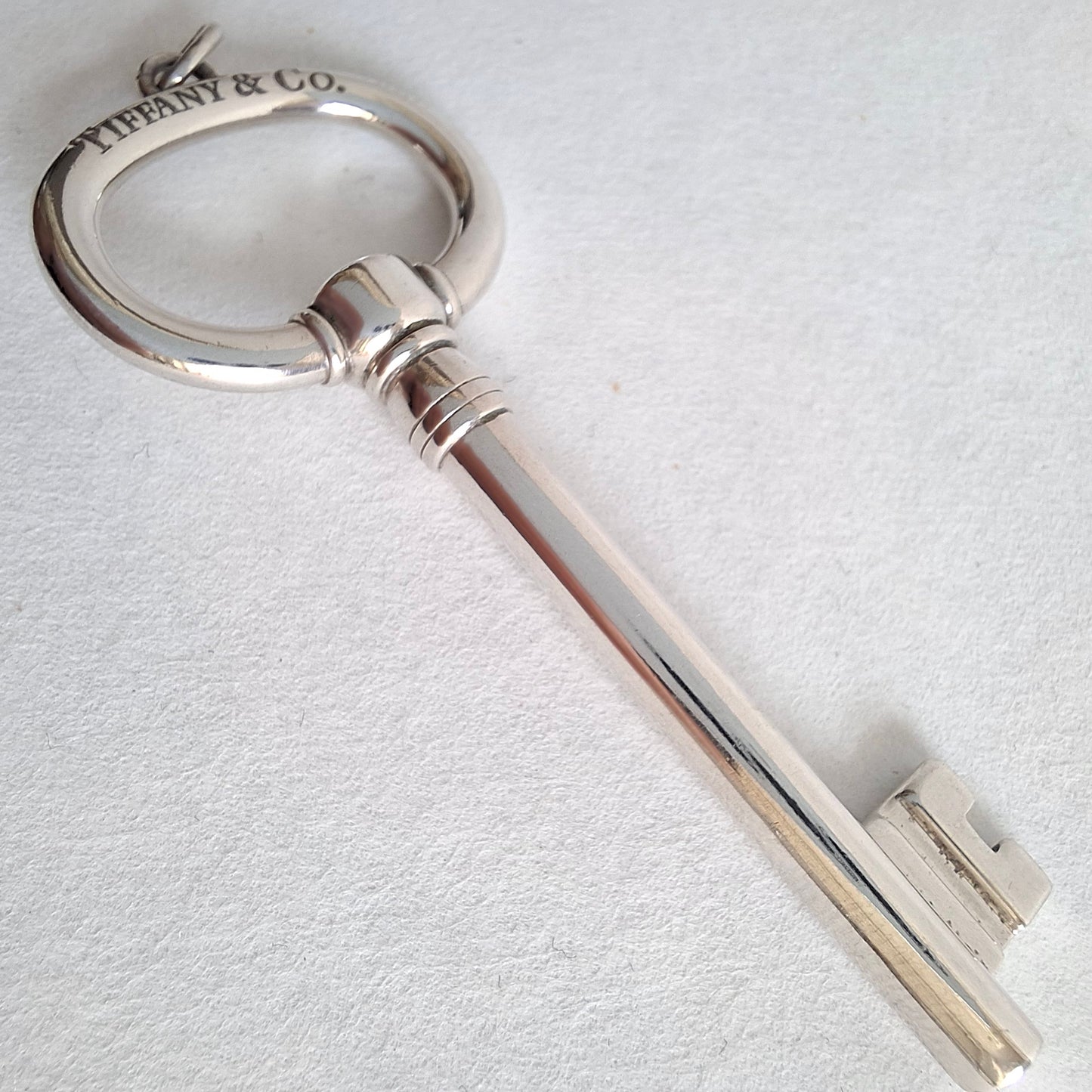 Tiffany & Co Hallmarked Sterling Silver 6cm Key Charm Pendant