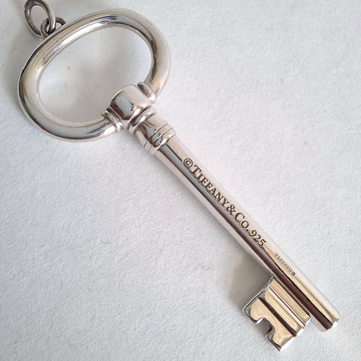 Tiffany & Co Hallmarked Sterling Silver 6cm Key Charm Pendant
