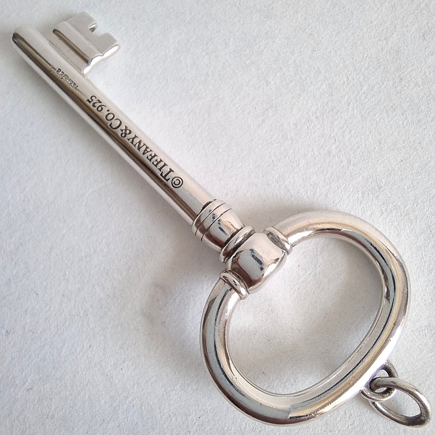 Tiffany & Co Hallmarked Sterling Silver 6cm Key Charm Pendant
