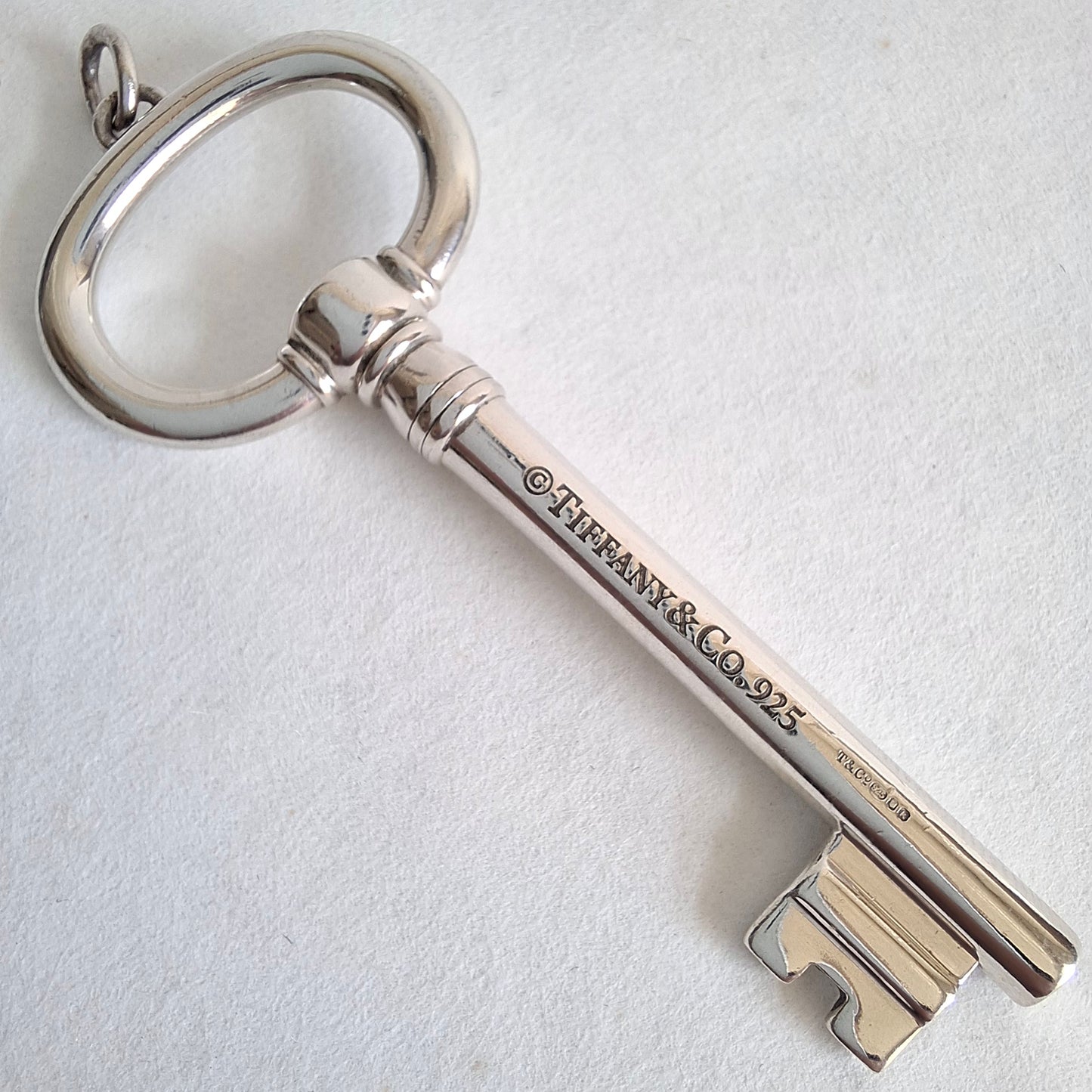 Tiffany & Co Hallmarked Sterling Silver 6cm Key Charm Pendant