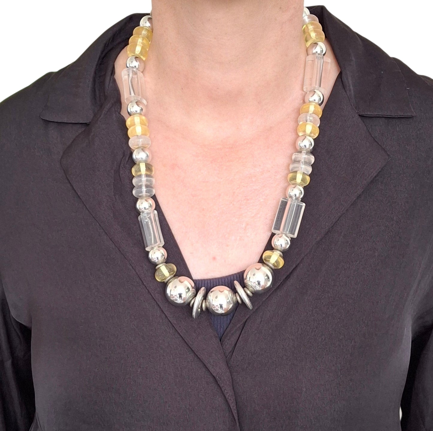 Vintage Yves Saint Laurent YSL Lucite Necklace