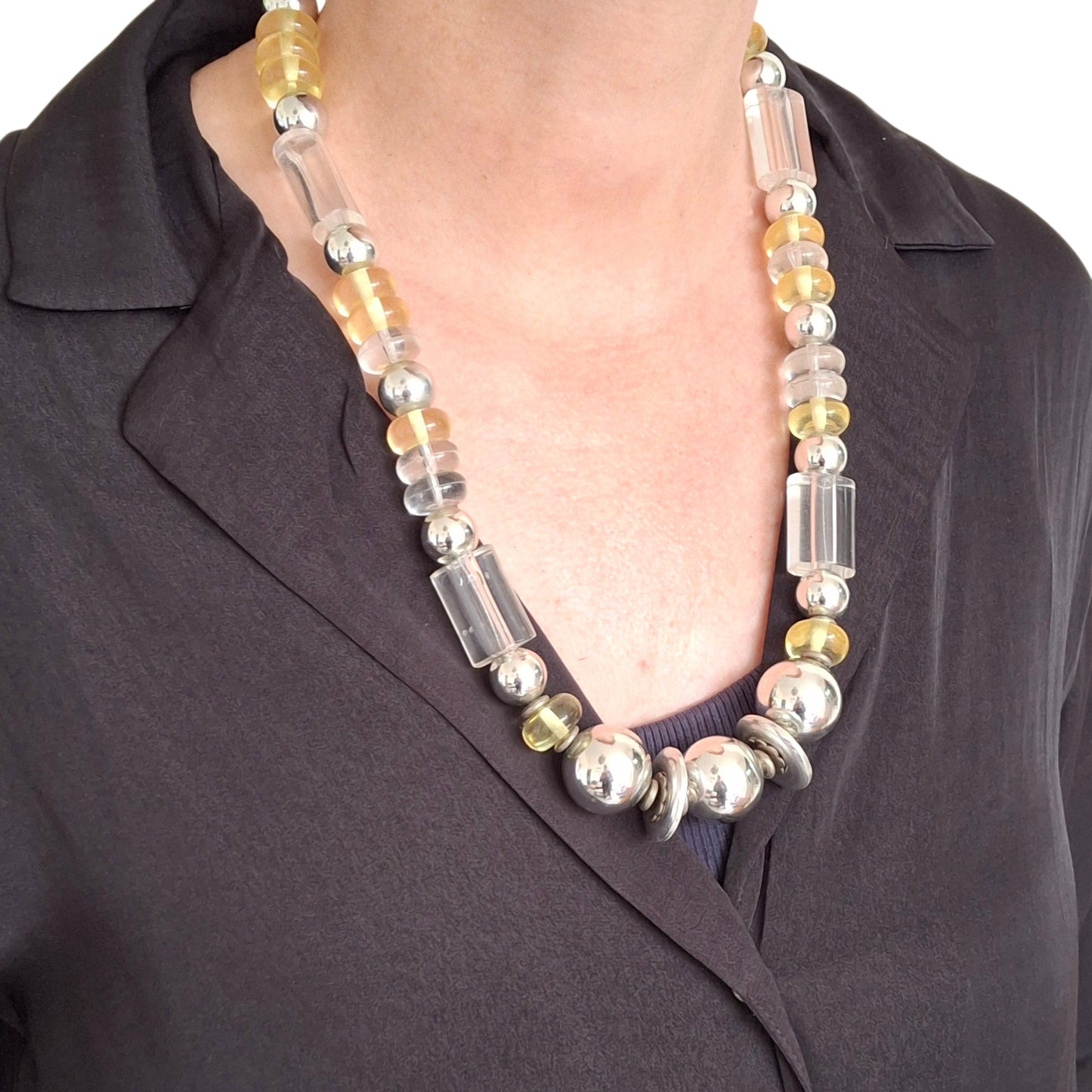 Vintage Yves Saint Laurent YSL Lucite Necklace