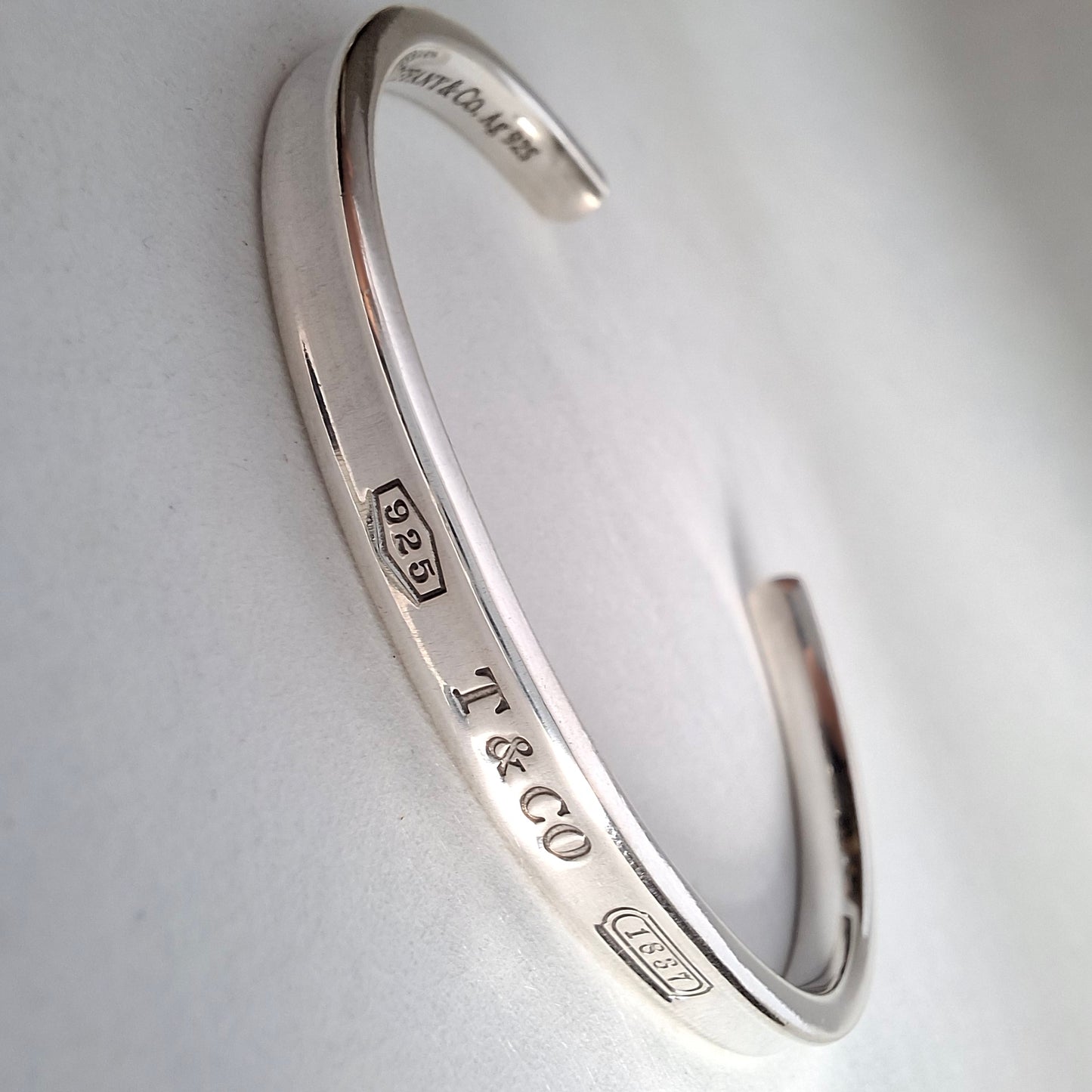 Tiffany & Co Narrow Cuff Bracelet in  Hallmarked Sterling Silver