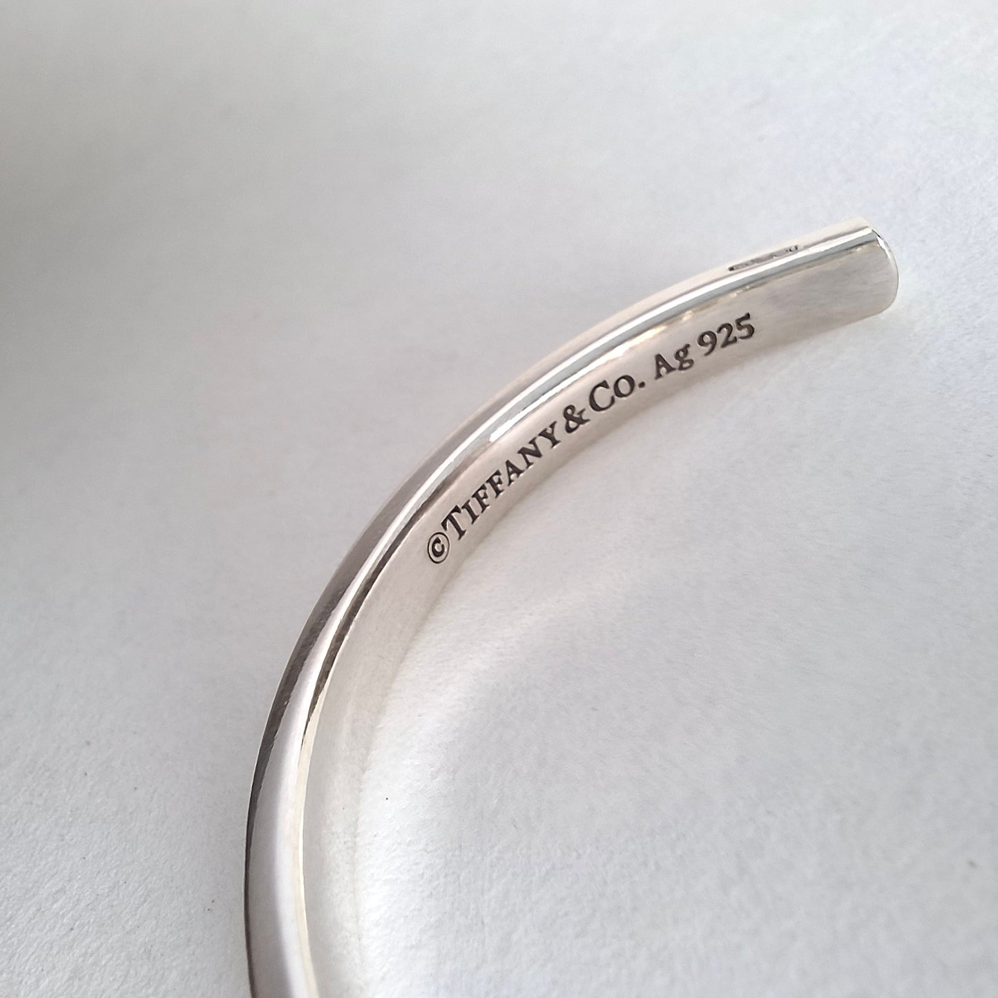 Tiffany & Co Narrow Cuff Bracelet in  Hallmarked Sterling Silver