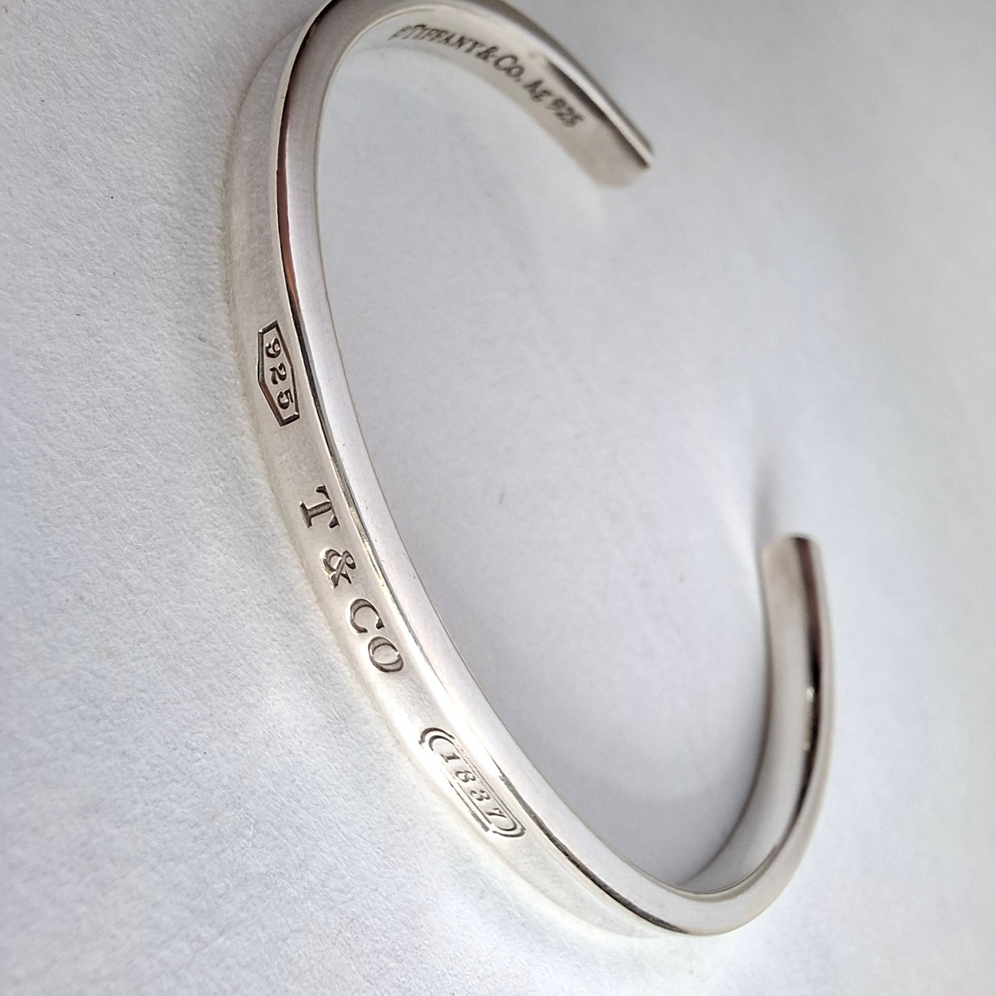 Tiffany & Co Narrow Cuff Bracelet in  Hallmarked Sterling Silver