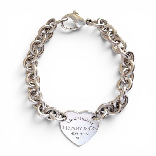 Vintage Return to Tiffany Heart Tag Charm Bracelet